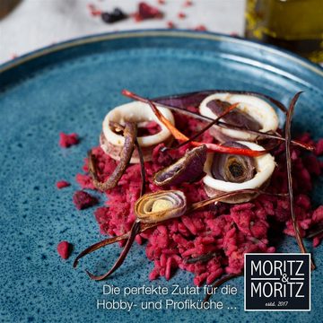 Moritz & Moritz Tafelservice Moritz & Moritz 4tlg Dinner Teller Blau Geschirr Set Reaktiv (4-tlg), 4 Personen, Steinzeug, Geschirrset zum Servieren