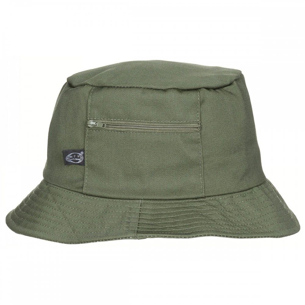 MFH Fischerhut MFH Schlapphut (Fischermütze), kleine Seitentasche, oliv - 6 günstig online kaufen