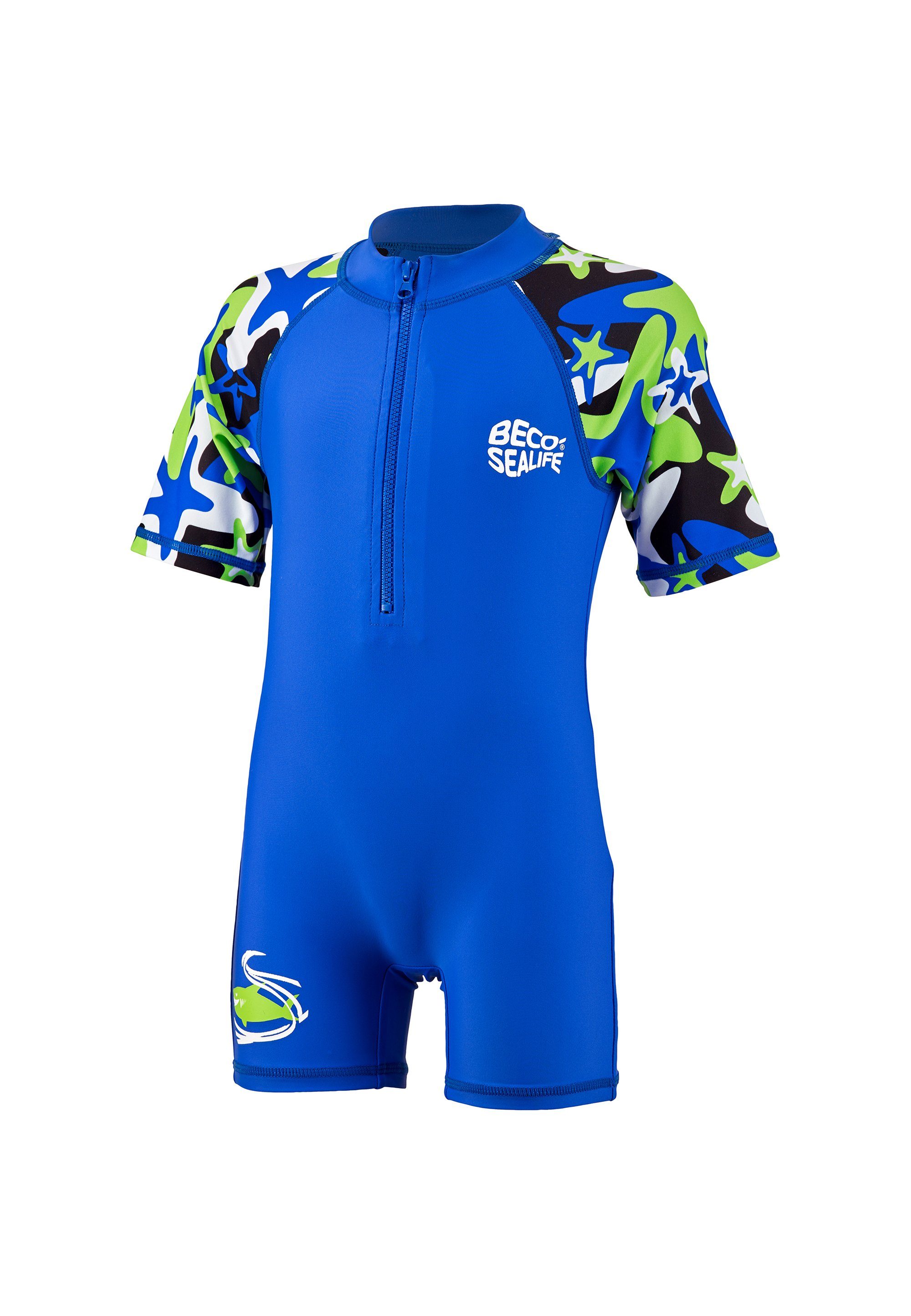 Beco Beermann Badeanzug schnell blau Schutzanzug UV50+ ultraweich perfekter Einteiler Sonnenschutz BECO-SEALIFE® (1-St) und trocknend