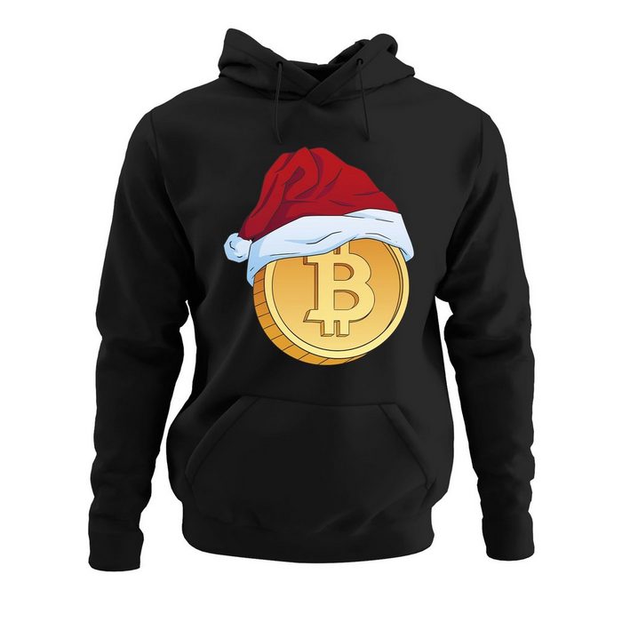 Quattro Formatee Hoodie Bitcoin Weihnachtsmütze Kryptowährungen Kapuzenpul (1-tlg)