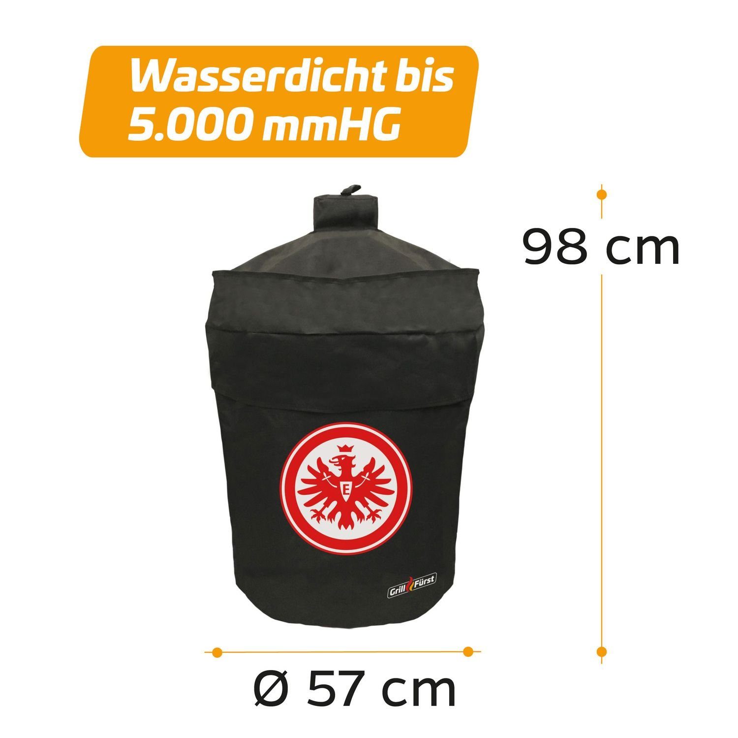 Grillabdeckhaube Grillfürst Abdeckhaube / Schutzhülle Kugelgrill - Eintracht Frankfurt Edition