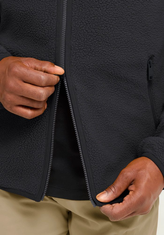 Jack Wolfskin Fleecejacke LITE CURL FZ M Atmungsaktiv, leicht, Übergangsjacke