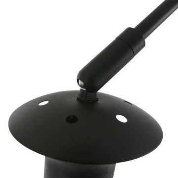Steinhauer LIGHTING Stehlampe, Wandlampe Bogenleuchte Wandleuchte schwarz Textil grau beweglich E27 L