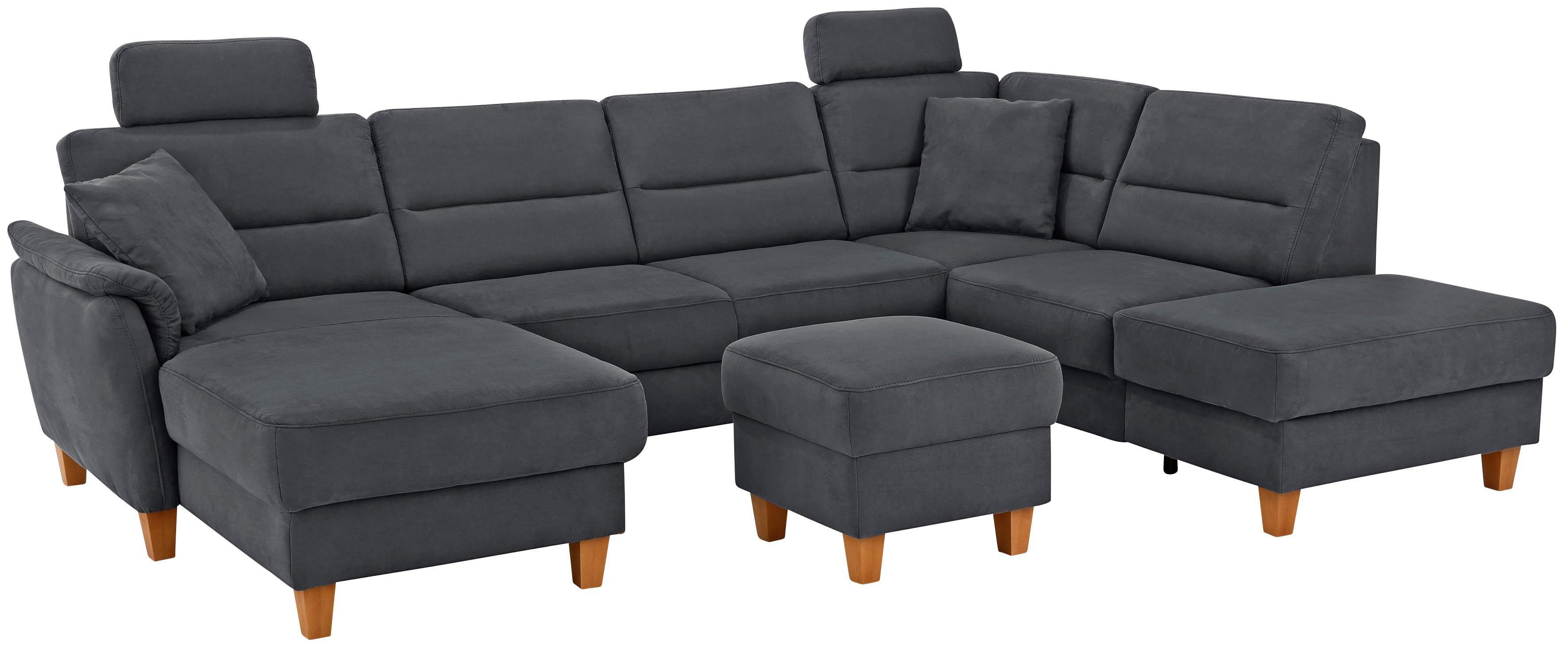 Home affaire Wohnlandschaft Palmera U-Form, B: 308 cm, optional Bettfunktio günstig online kaufen