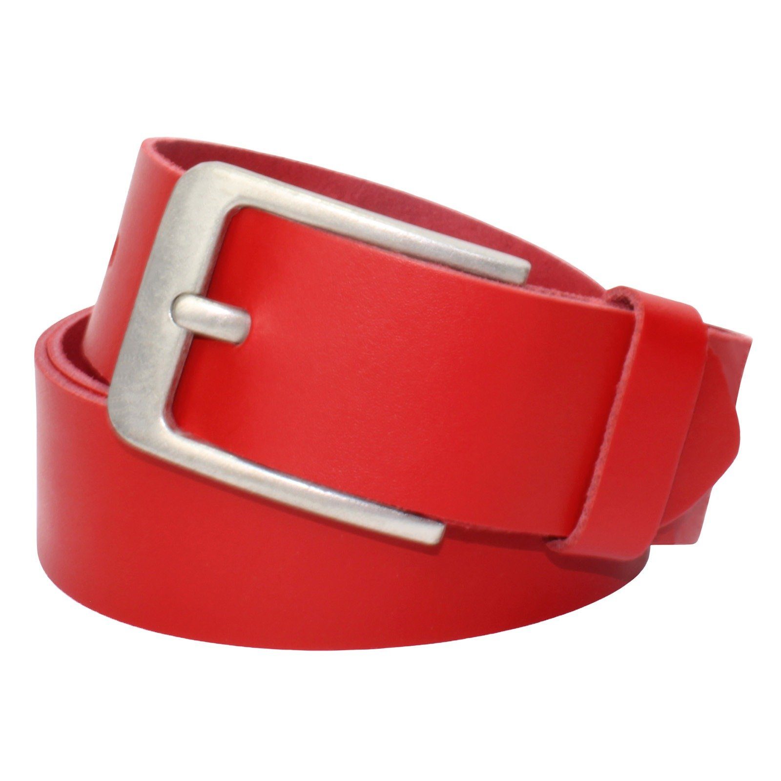 Manza Ledergürtel Gürtel Ledergürtel 4cm breit Echt Leder Jeansgürtel Unisex Kürzbar