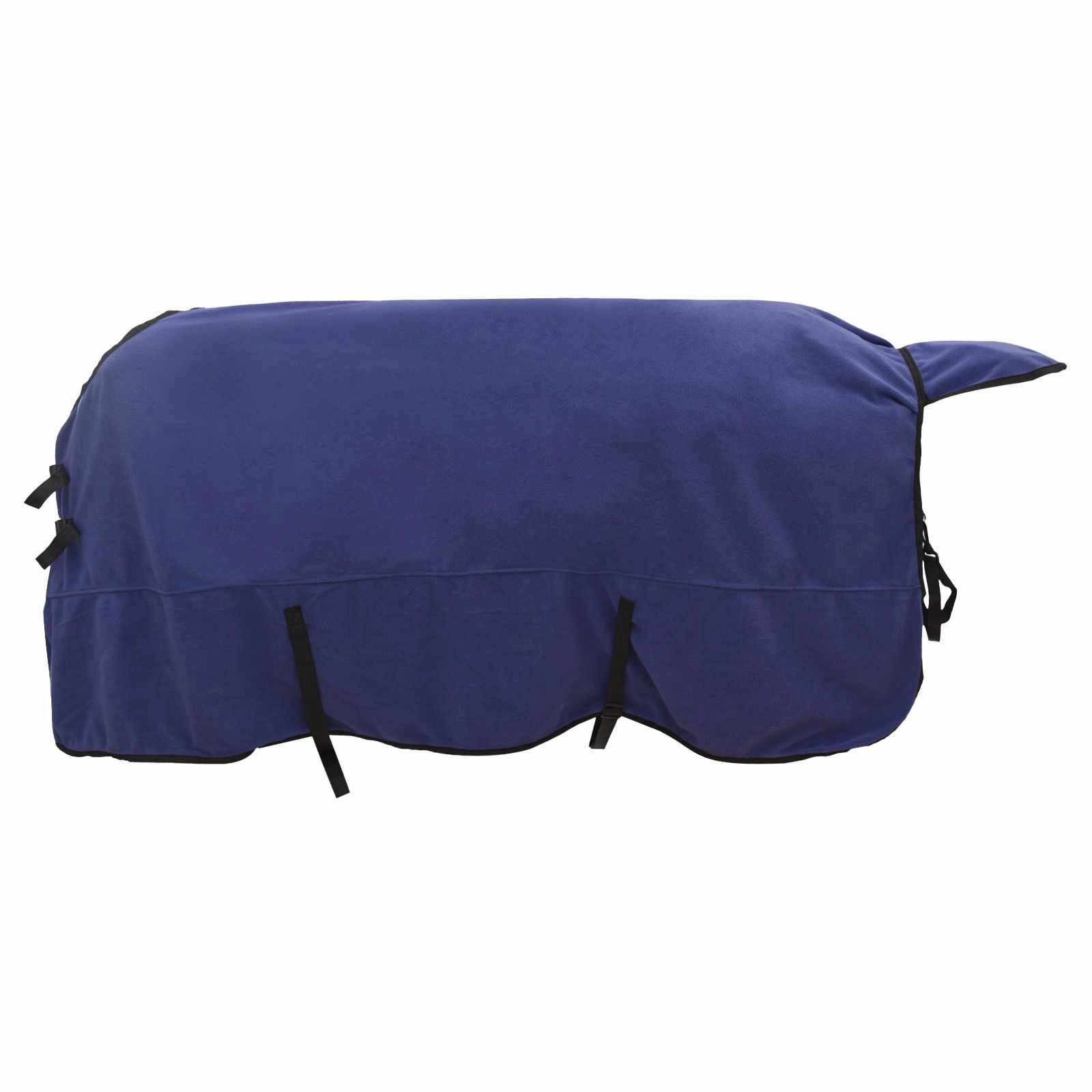 vidaXL Tierdecke Pferdedecke Marineblau 155 cm Polyester-Fleece