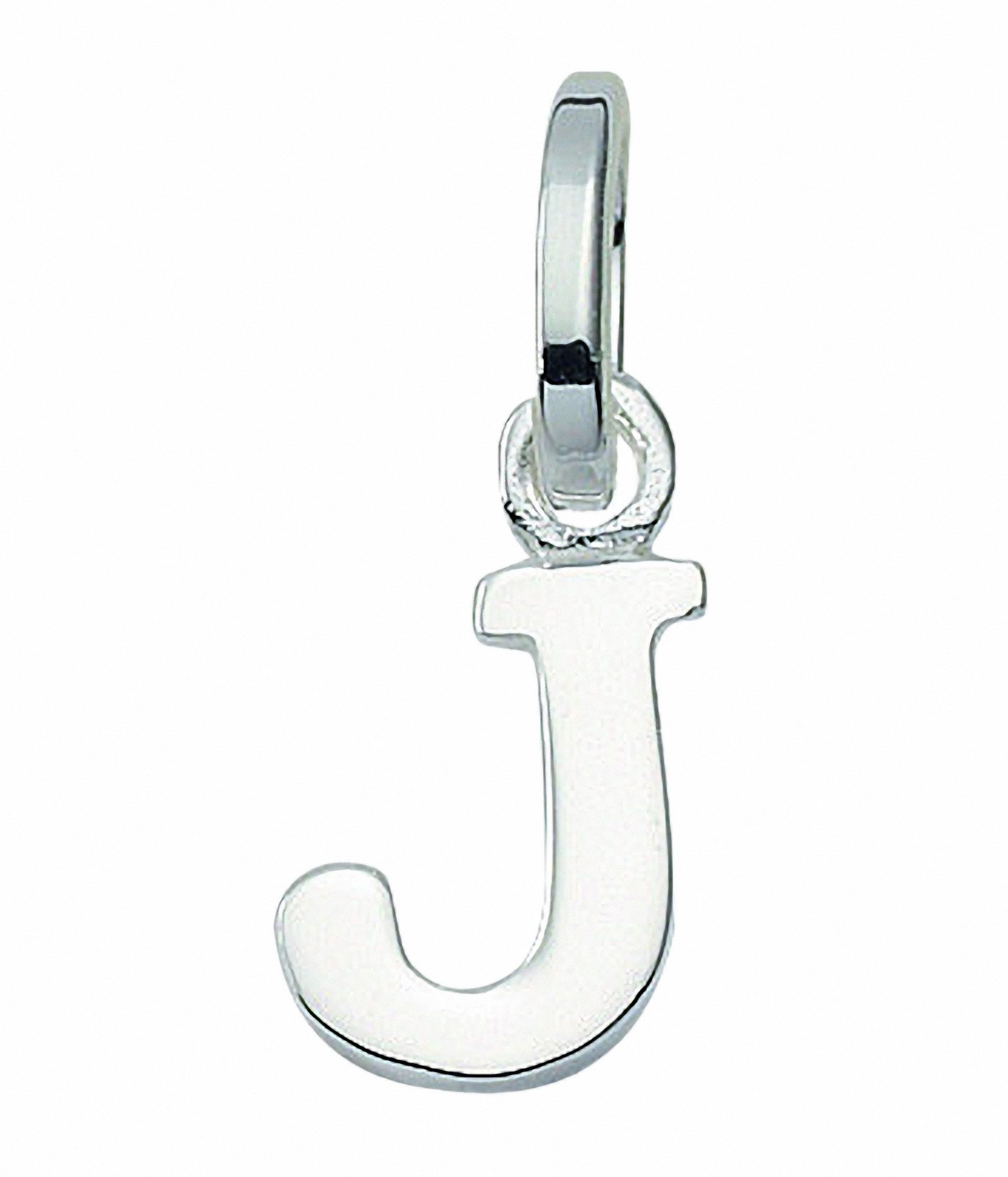 Buchstabenanhänger Damen & Herren 925 Silber Buchstabenanhänger J