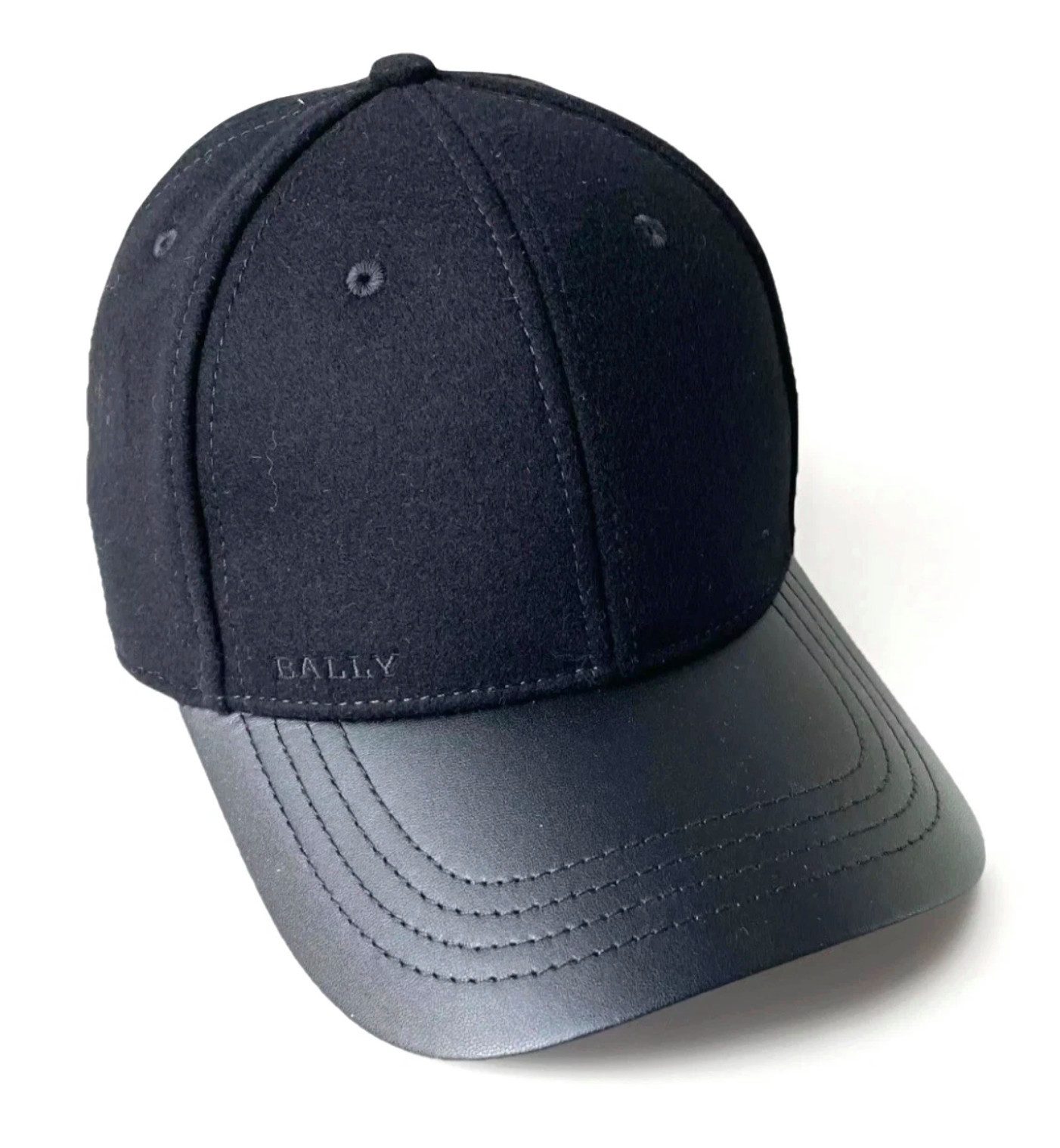 Bally Baseball Cap 1851 Unisex Wolle Cap Basebalkappe Basecap Made in Italy Verstellbarer Riemen hinten für individuelle Anpassung