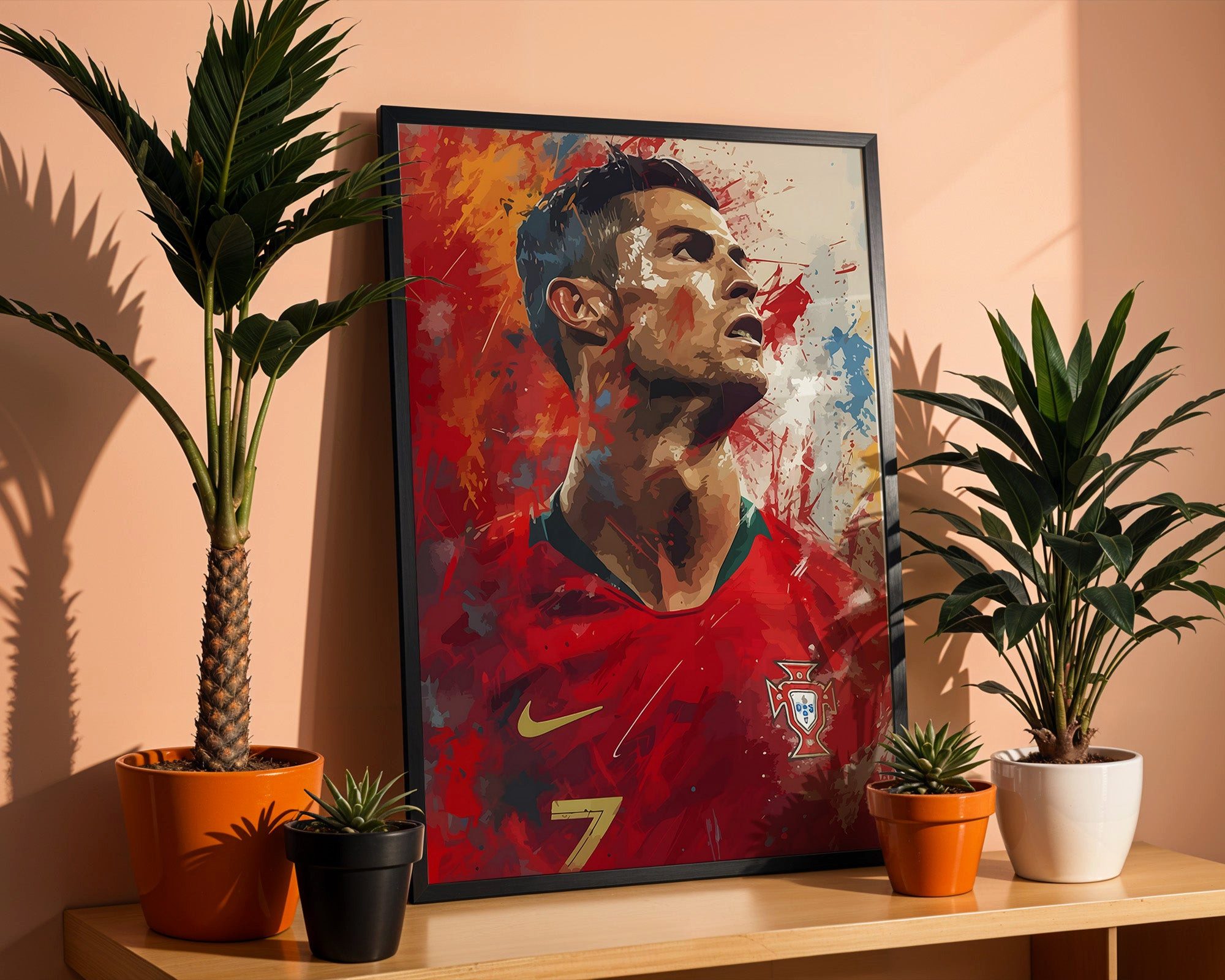 JUSTGOODMOOD Poster Premium ® Fußball Legende Cristiano Ronaldo Portugal · Kunstposter, Ronaldo (1 St), verschiedene Größen wählbar