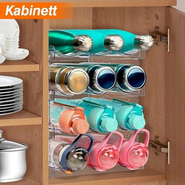 autolock Küchenorganizer-Set Flaschenregal Stapelbar Weinregal, Flaschenhalter Kühlschrank, (2-tlg)