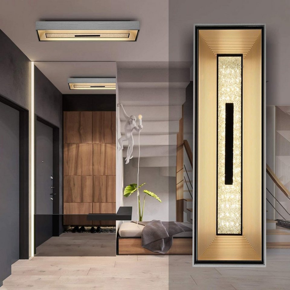 ZMH LED Deckenleuchte Wohnzimmer Modern Schlafzimmer Flur Deko Esstisch  Büro, Warmweiß