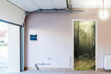 MuchoWow Türtapete Dunkelheit - Wald - Bäume, Matt, bedruckt, (1 St), Fototapete für Tür, Türaufkleber, 75x205 cm