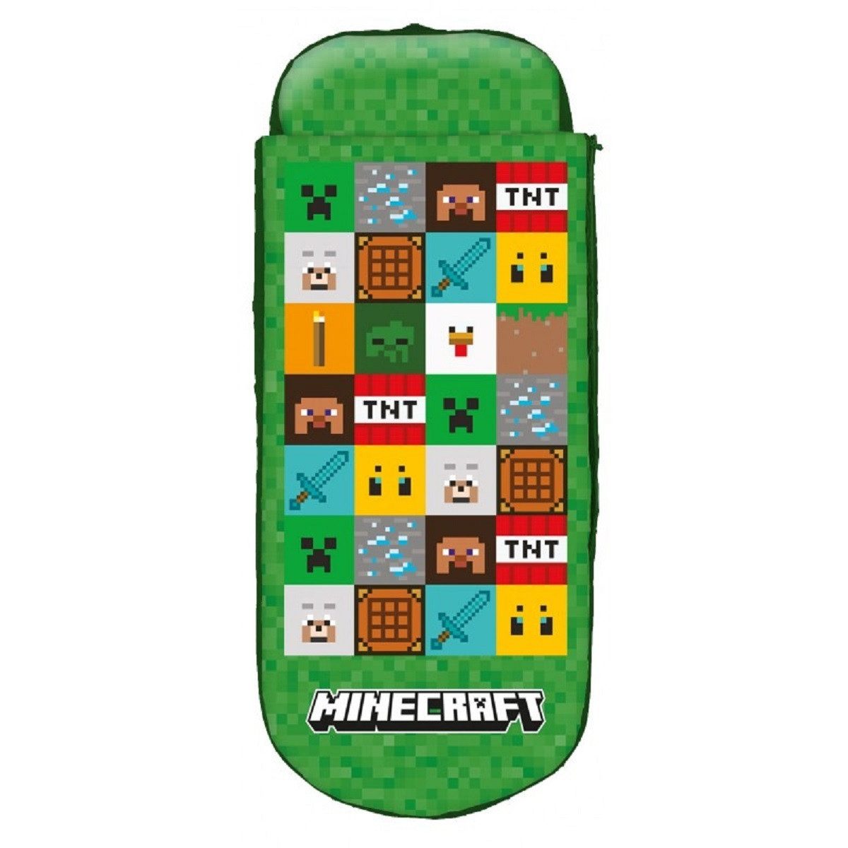 Minecraft Kinderschlafsack Schlafsack mit Luftmatratze 150 × 62 × 20 cm (1 tlg)