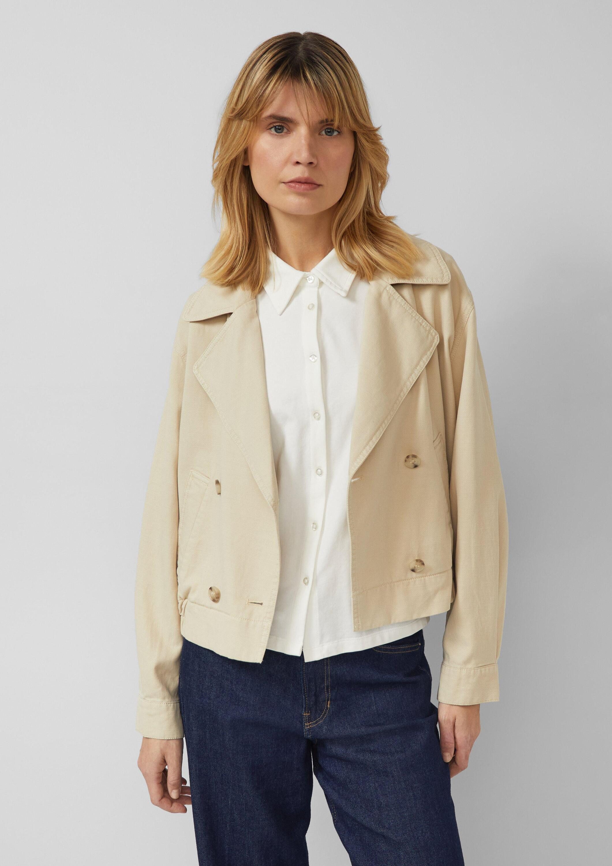 s.Oliver Funktionsjacke Indoor-Jacke Cabanjacke aus Twill im Relaxed Fit