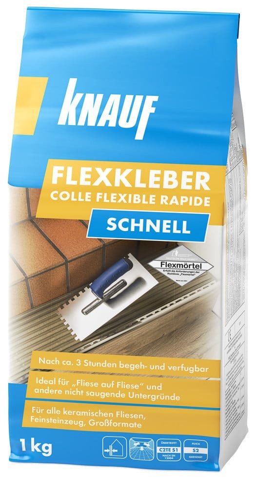 KNAUF Fliesenkleber Knauf Flexkleber Schnell 1 kg