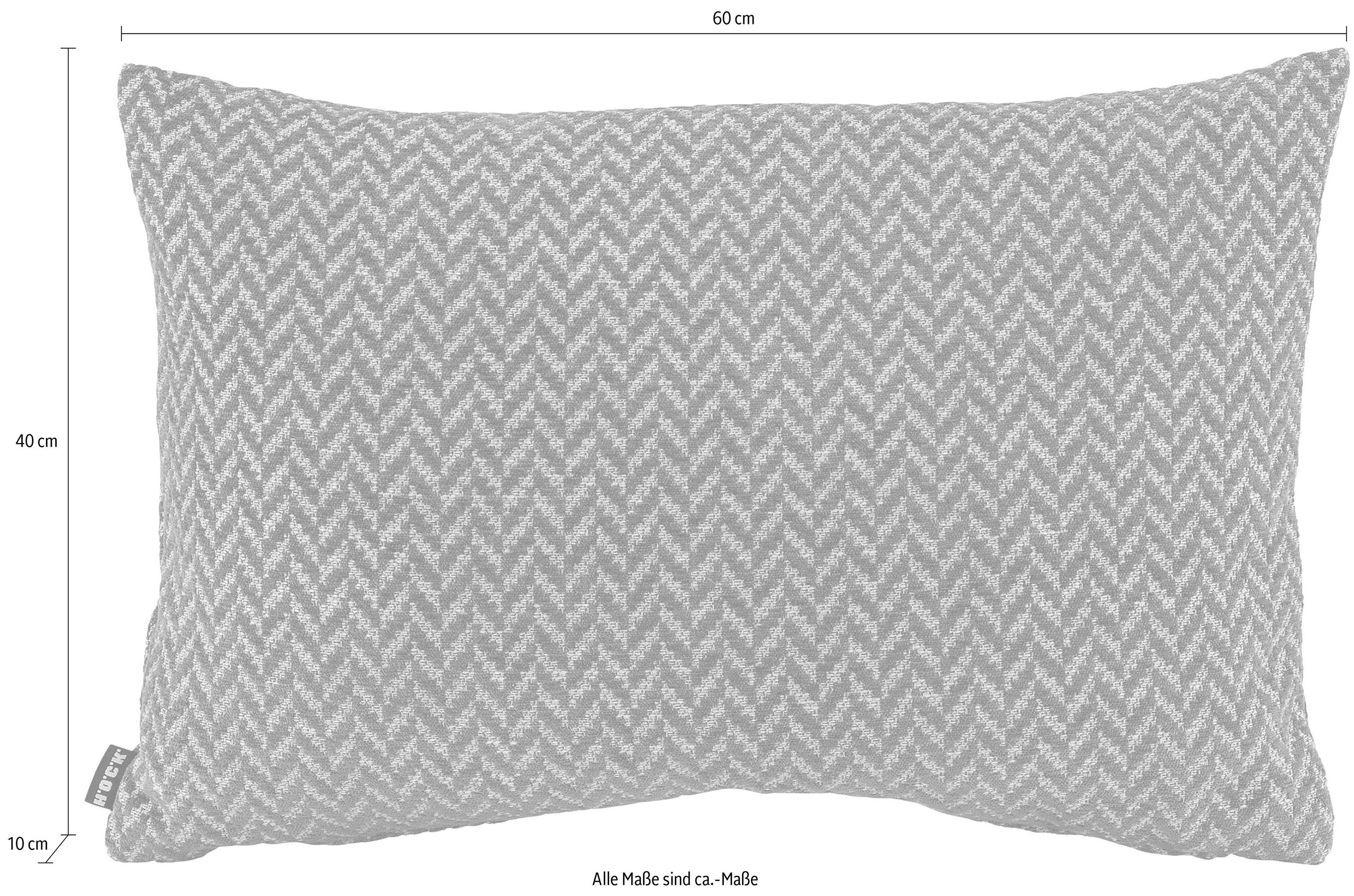 1 Dekokissen Ethnomuster, Kissenhülle Zircono, mit Füllung, Stück H.O.C.K. grau/grey mit