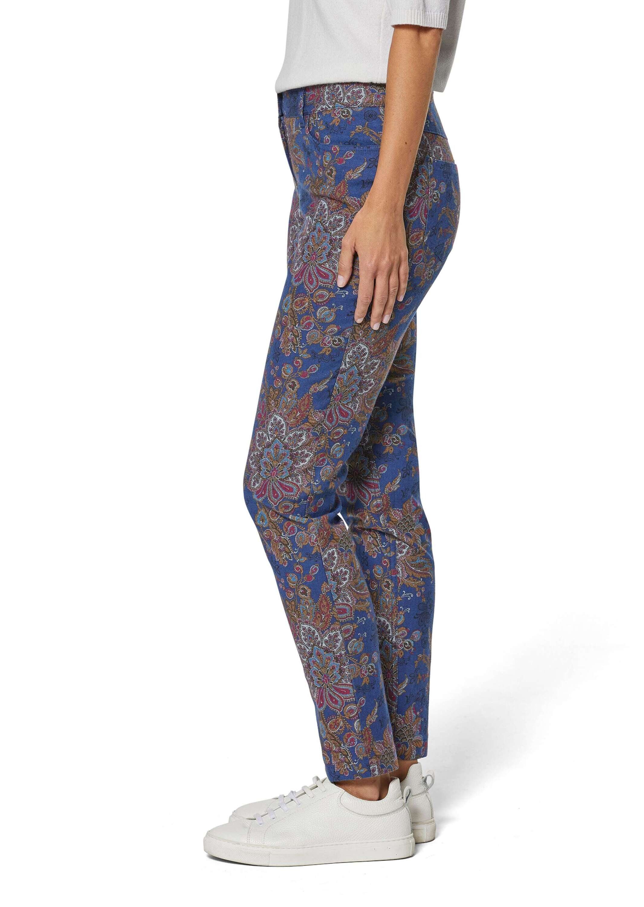 MADELEINE Gerade Jeans Schlanke Jeans mit Paisley-Print