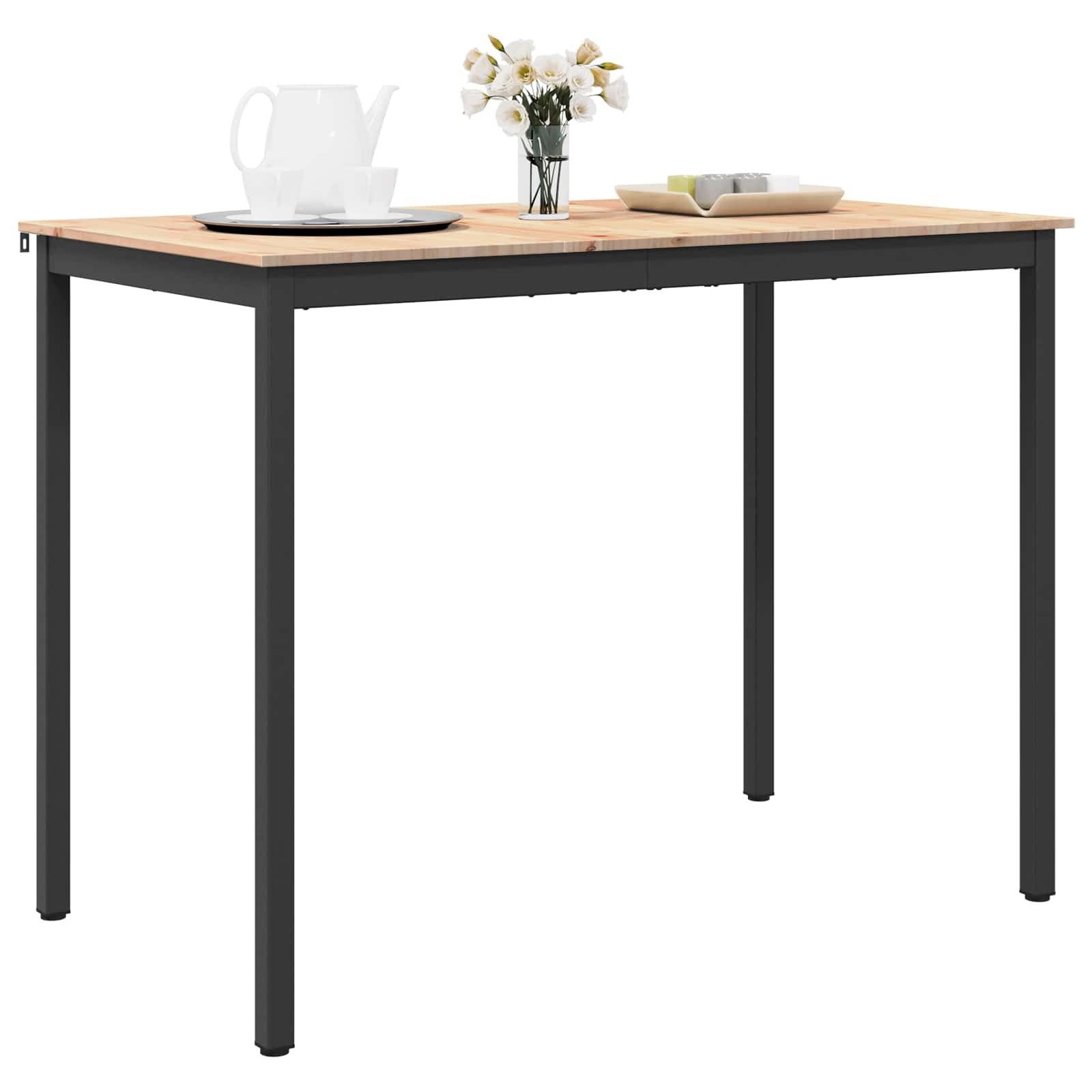 vidaXL Esstisch Bartisch 140 x 80 x 105 cm Massives Kiefernholz Natur (1-St)