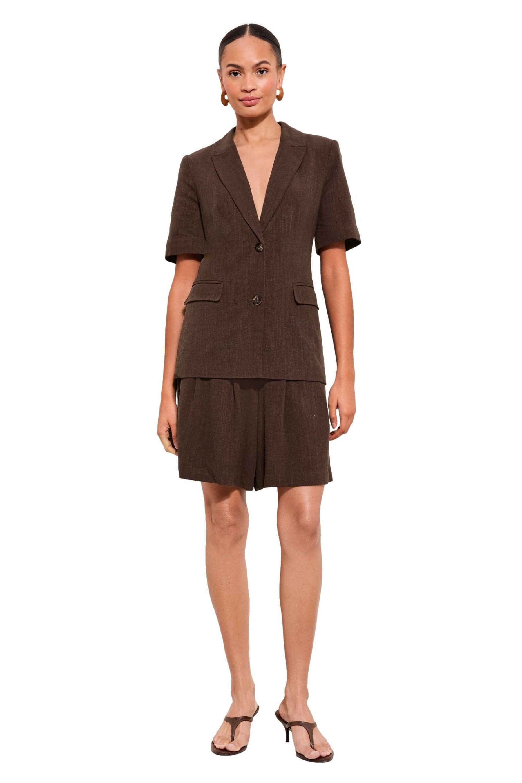 Friends Like These Jackenblazer Friends Like These Tailored Fit Kurzarm-Blazer (1-tlg)