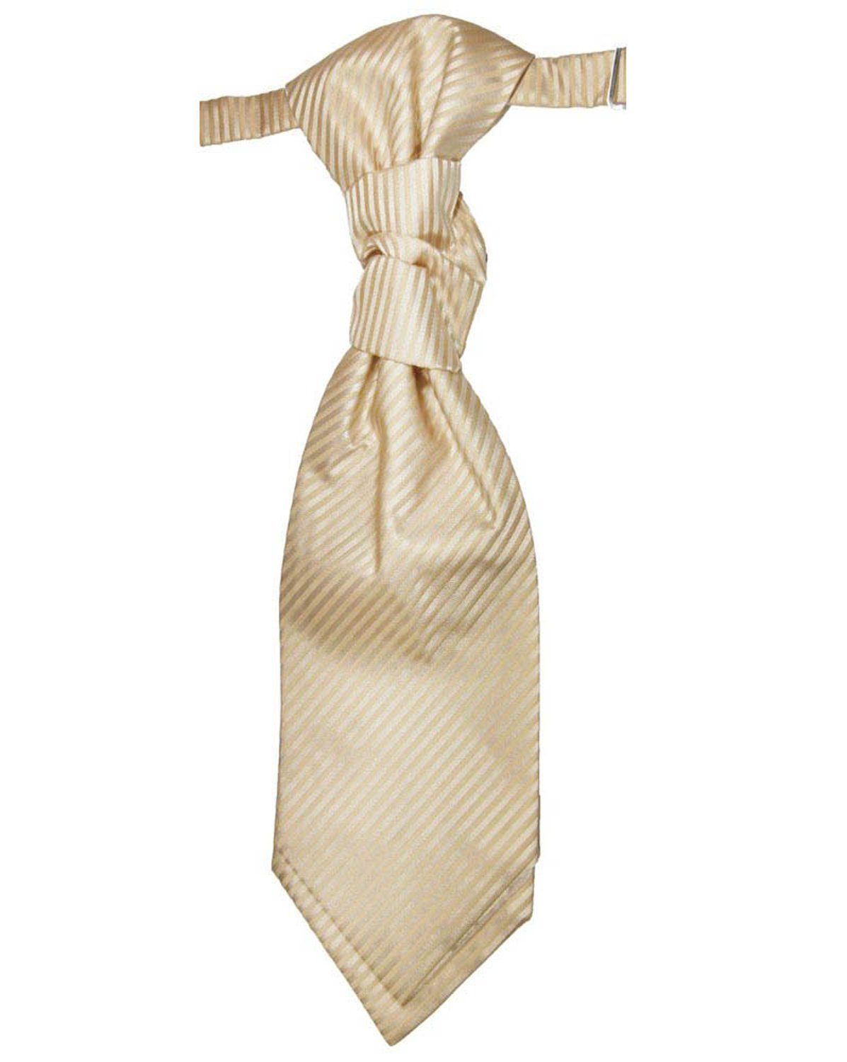Paul Malone Anzugweste Herren Hochzeitsweste mit Plastron Set 2tlg gestreift - Bräutigam (Set, 2-tlg., mit Weste und Plastron) cappuccino braun V28, Gr. 98 (ST) – Bild 4 von 5