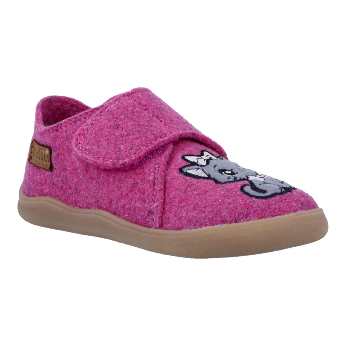 Richter Fun (Felt) Barfußschuh Hausschuh mit süßem Katzenmotiv, Größenschablone zum Download