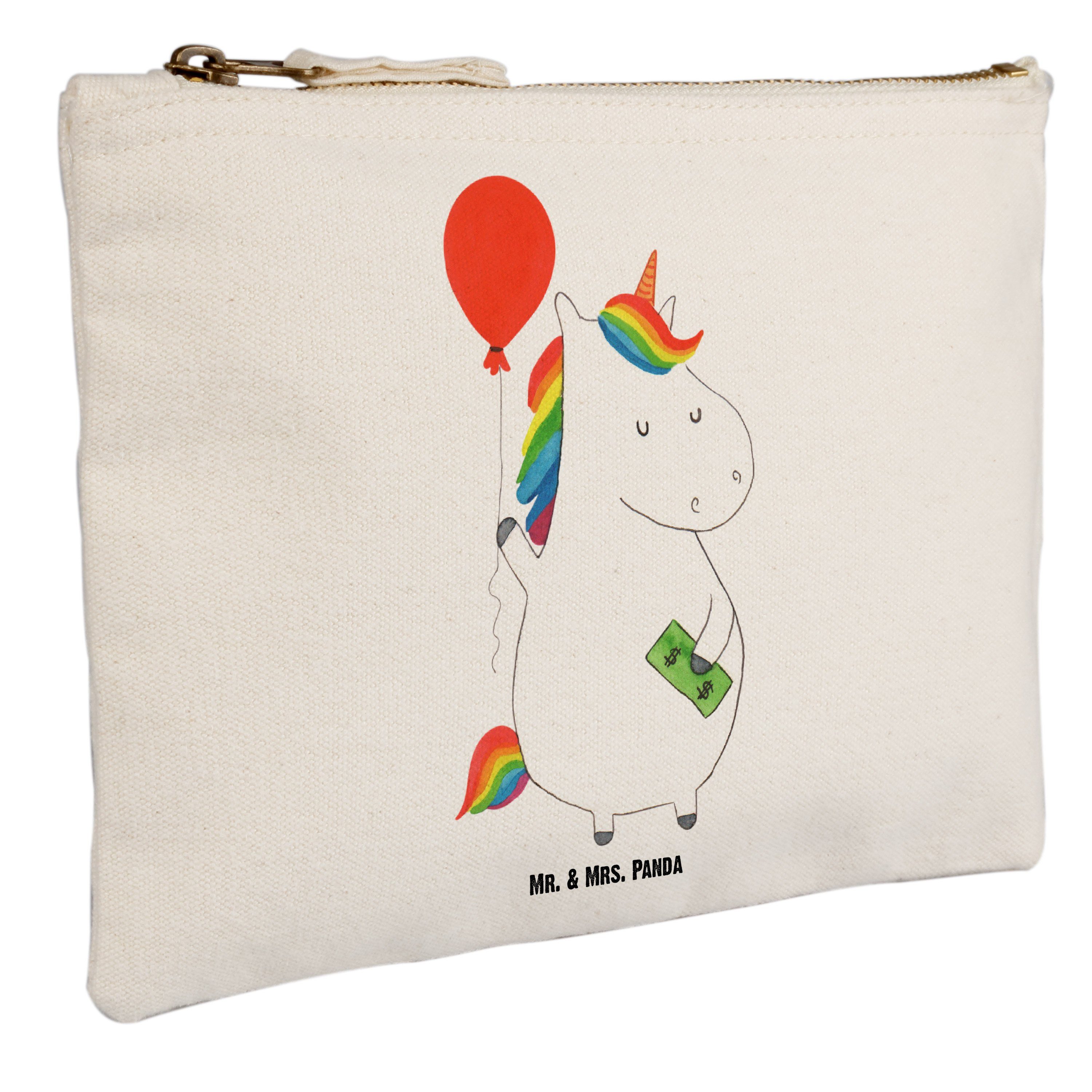 Mr. & Mrs. (1-tlg) - M Panda Luftballon - Einhorn Geschenk, Stiftemäppchen, Größe Einhorn Weiß Kosmetiktasche
