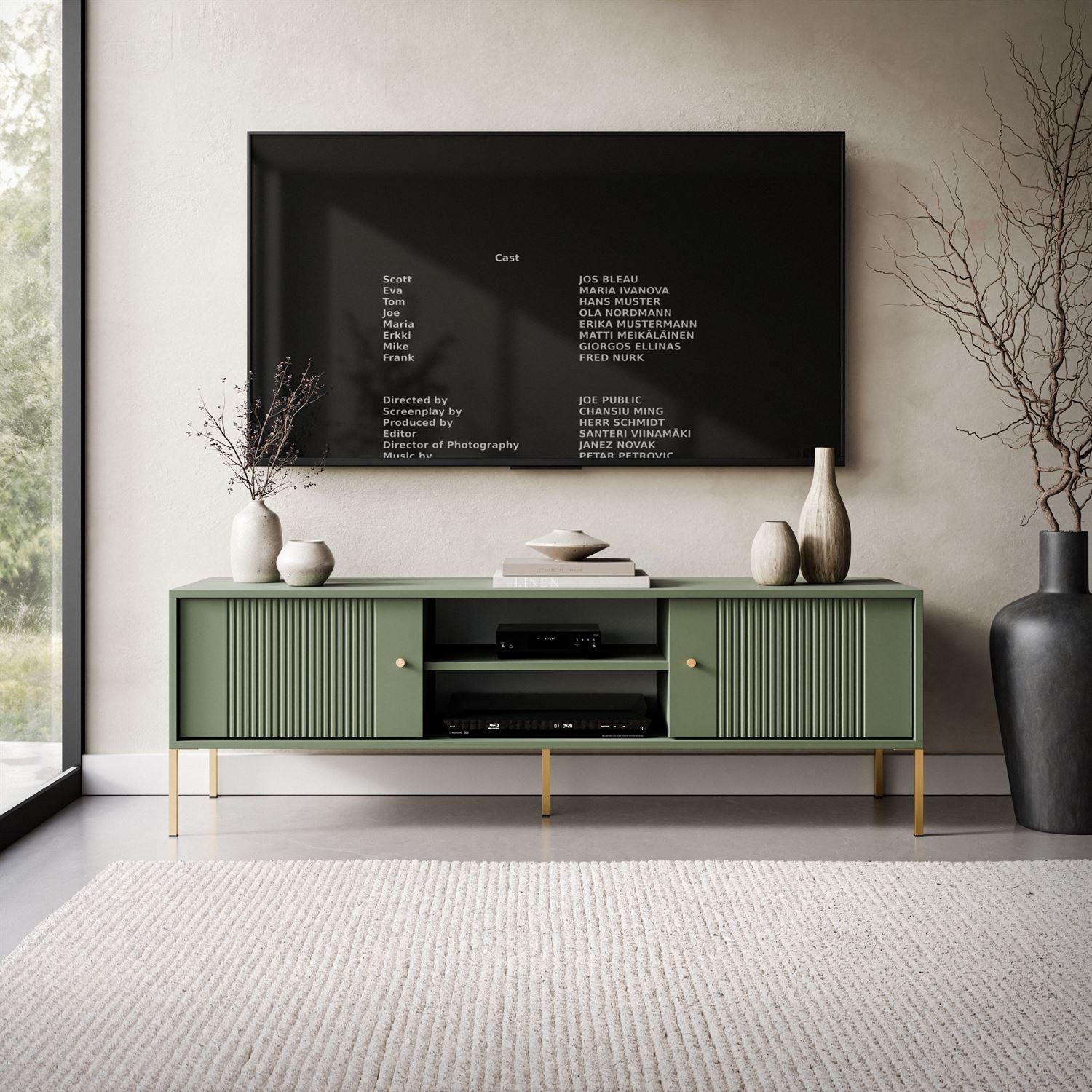 Lookway TV-Schrank VIVALDI mit geriffelten Fronten