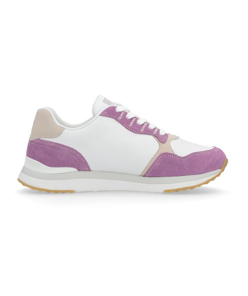 Rieker 42508-80 (Glattleder) weiss/lila Damen Sneaker