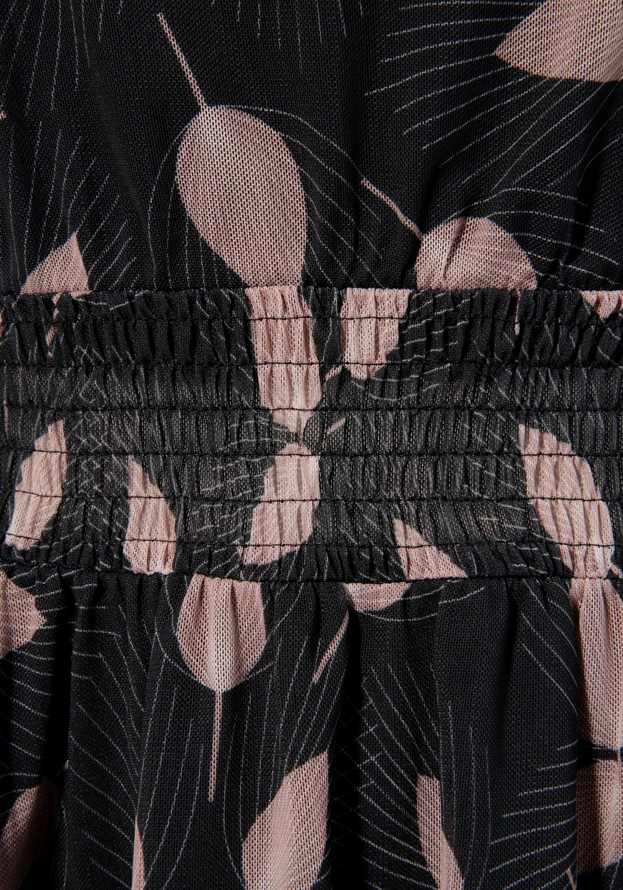 Laura Scott Meshkleid Meshkleid, elastisches Material, taillierte Passform, elastischer Bund