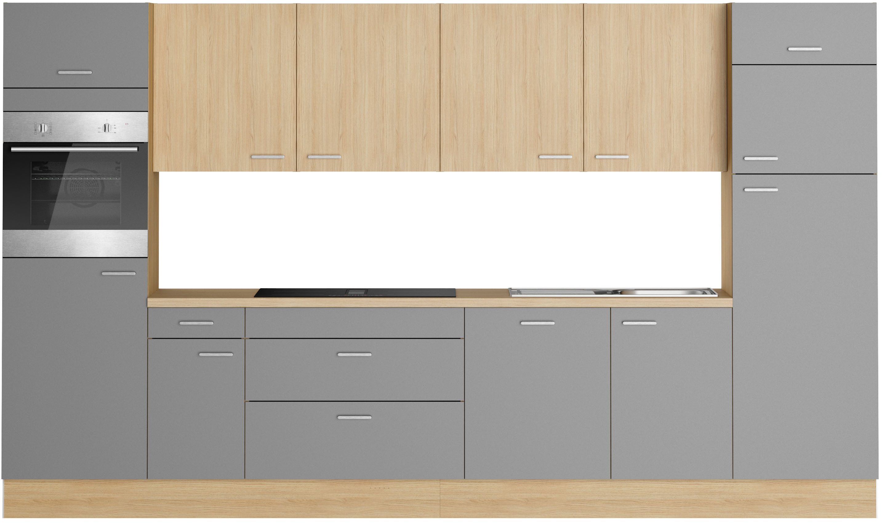 KOCHSTATION Küchenzeile KS-Lucy, Breite 360 cm, Soft-Close, inkl. Zubehör, wahlweise mit E-Geräten