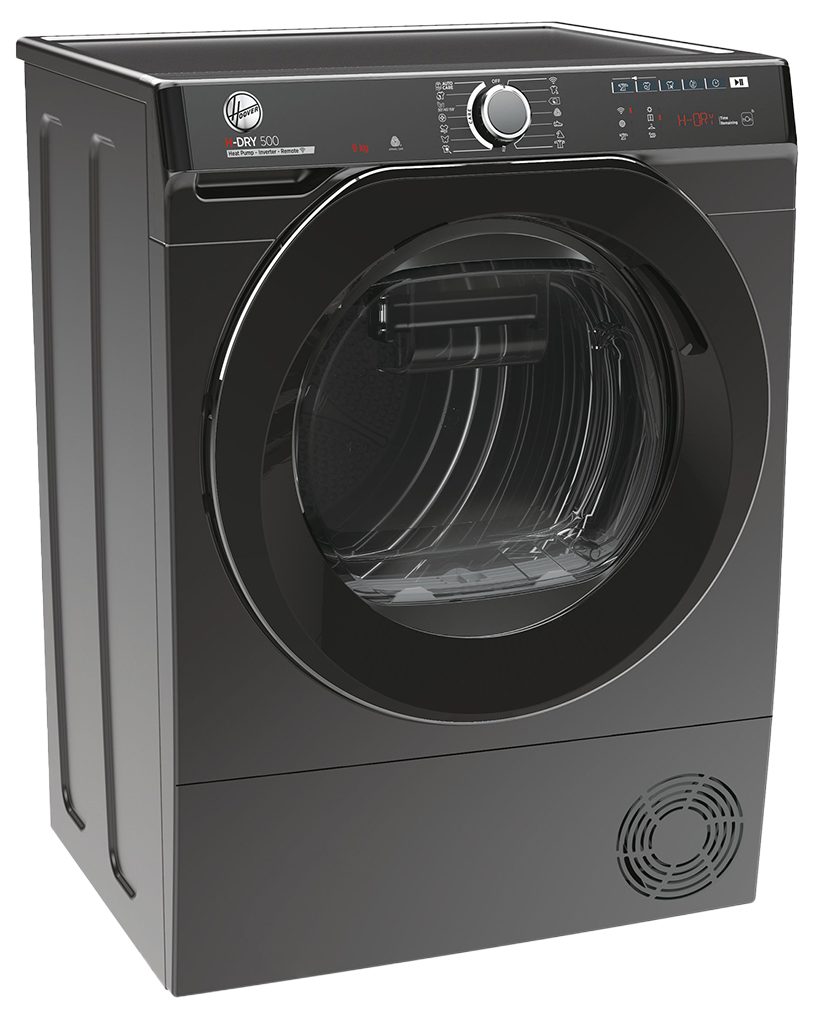 Hoover Wärmepumpentrockner H-DRY500 NDPEH9A3TCBERXSS, 9 kg, 15 Programme, AquaVision-System, 5D-Digitaldisplay