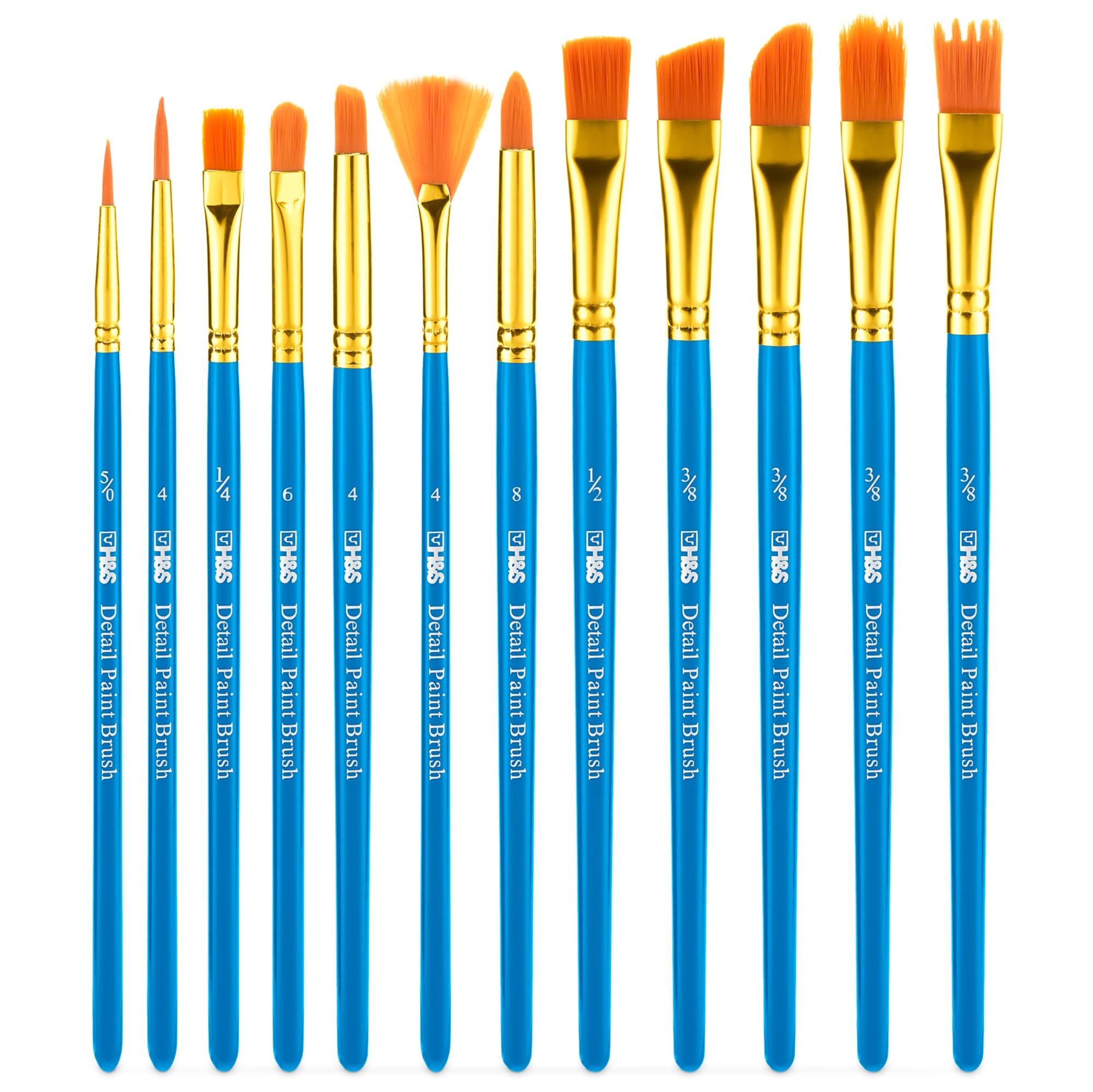 Pinsel Professionelles Pinselset 12 Stück für Acryl, Aquarell und Ölmalerei