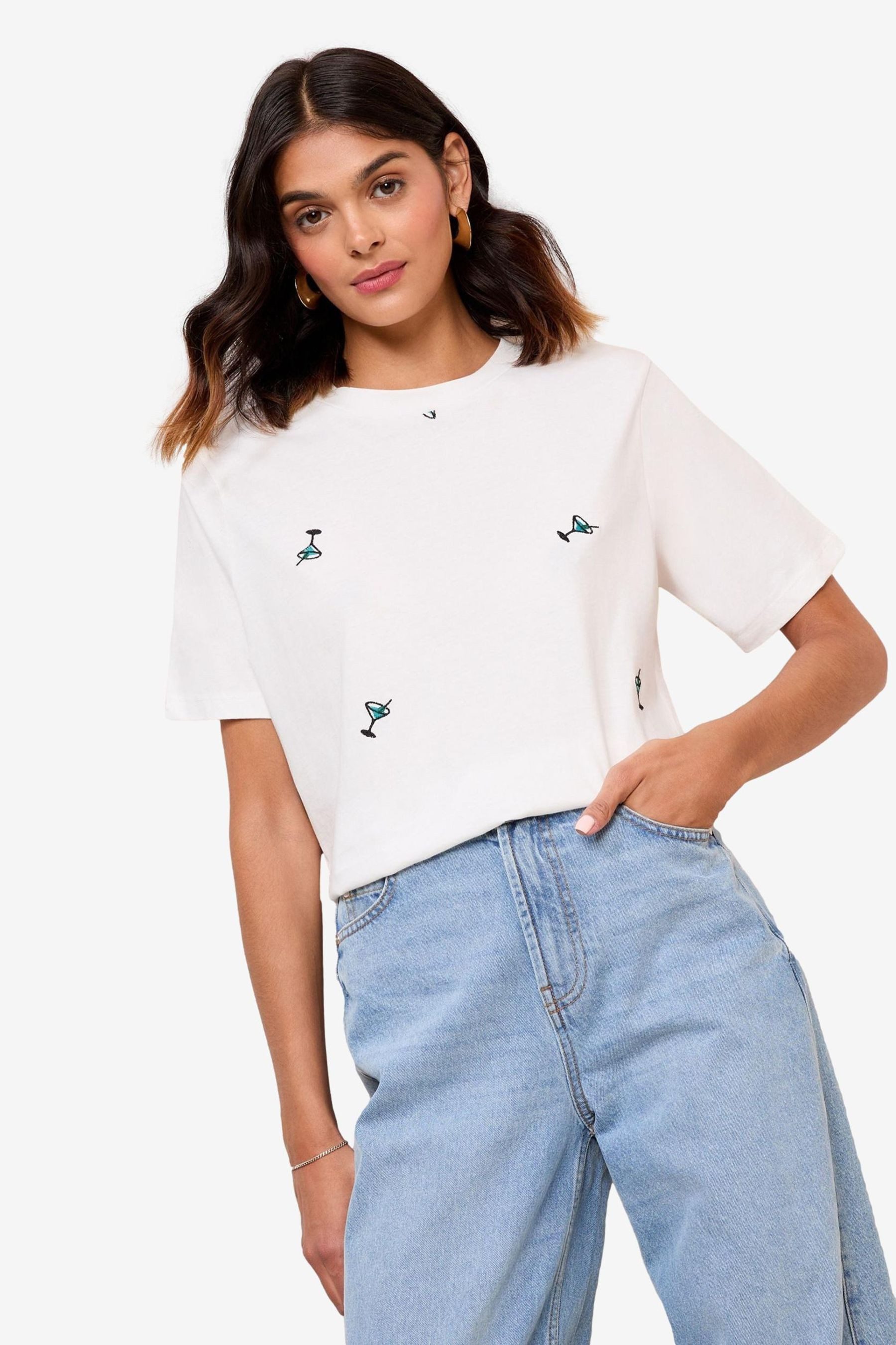 Friends Like These T-Shirt Friends Like These T-Shirt mit Stickereien (1-tlg)