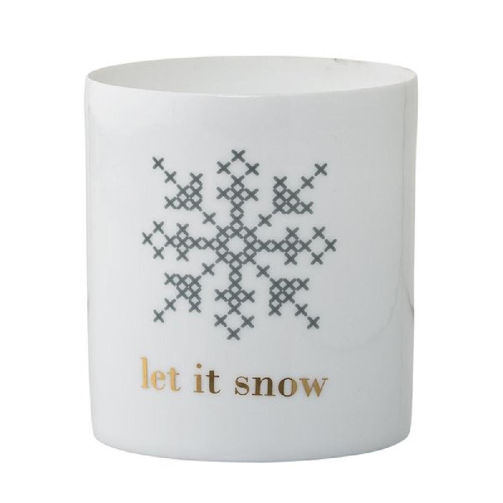 Bloomingville Windlicht Teelichthalter Let it snow