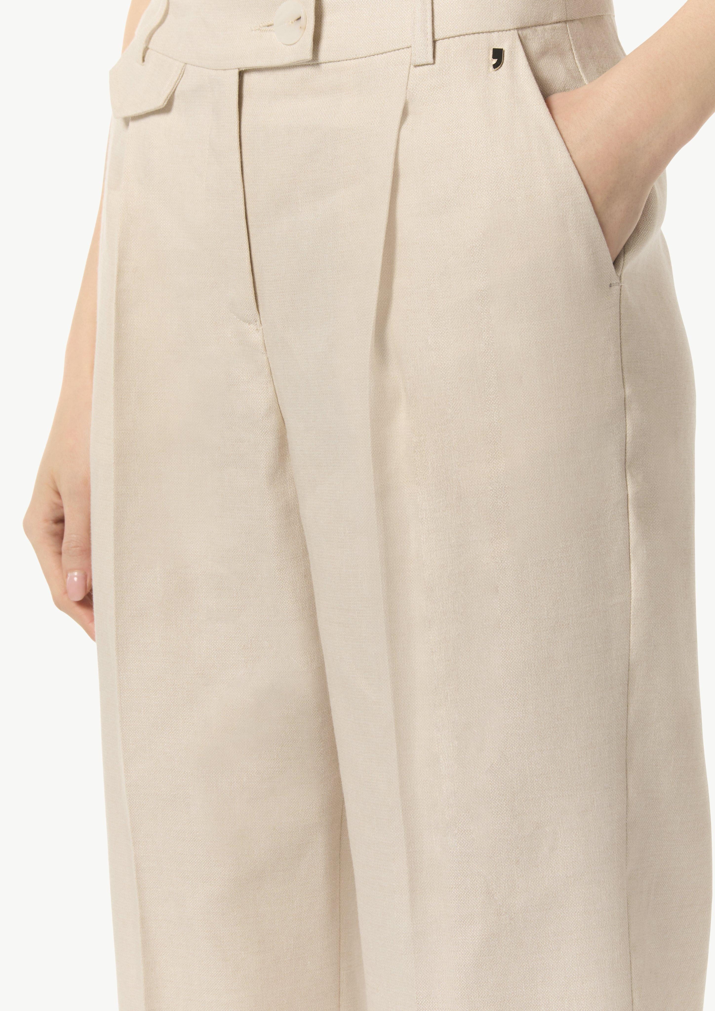 Comma Stoffhose Leinen-Mix-Hose mit Eingrifftaschen günstig online kaufen