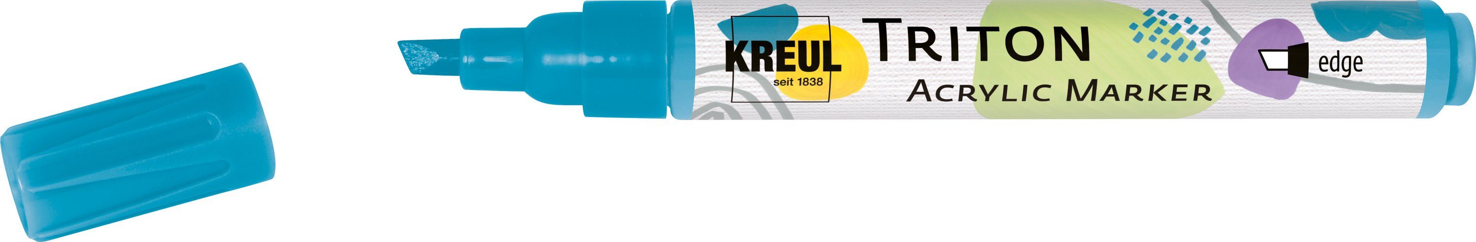 Kreul Marker Triton Acrylic Marker EDGE, Strichstärke 1 - 4 mm Türkisblau