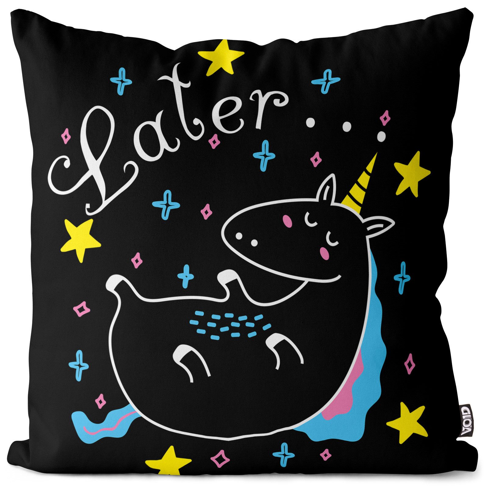 VOID Kissenbezug, Later Sleepy Unicorn Einhorn Outdoor Indoor Unicorn tier