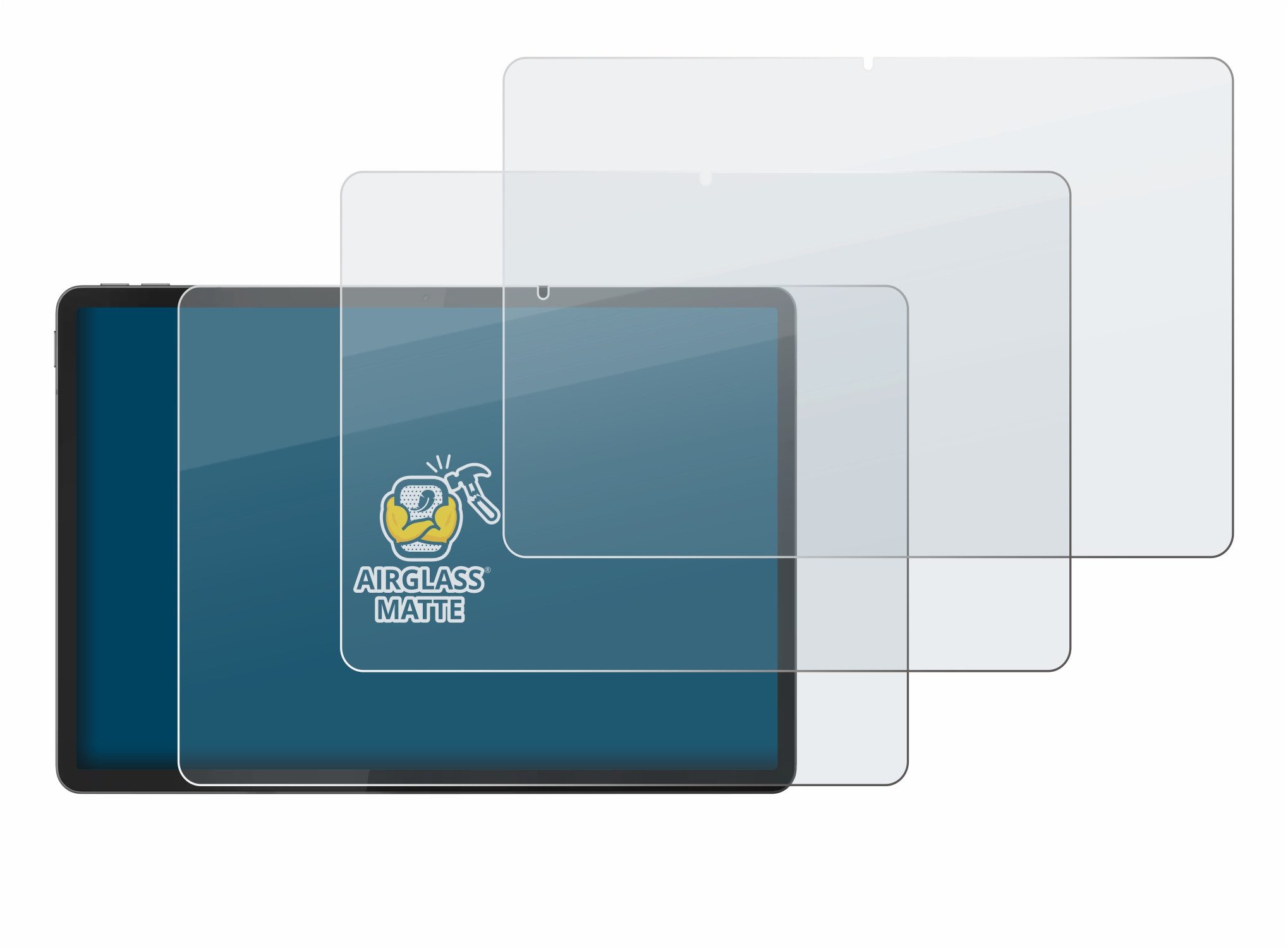 BROTECT Displayschutzglas Folie für Lenovo Idea Tab Plus 12.1", 3 Stück, Schutzfolie Glas Panzer Display Schutz matt