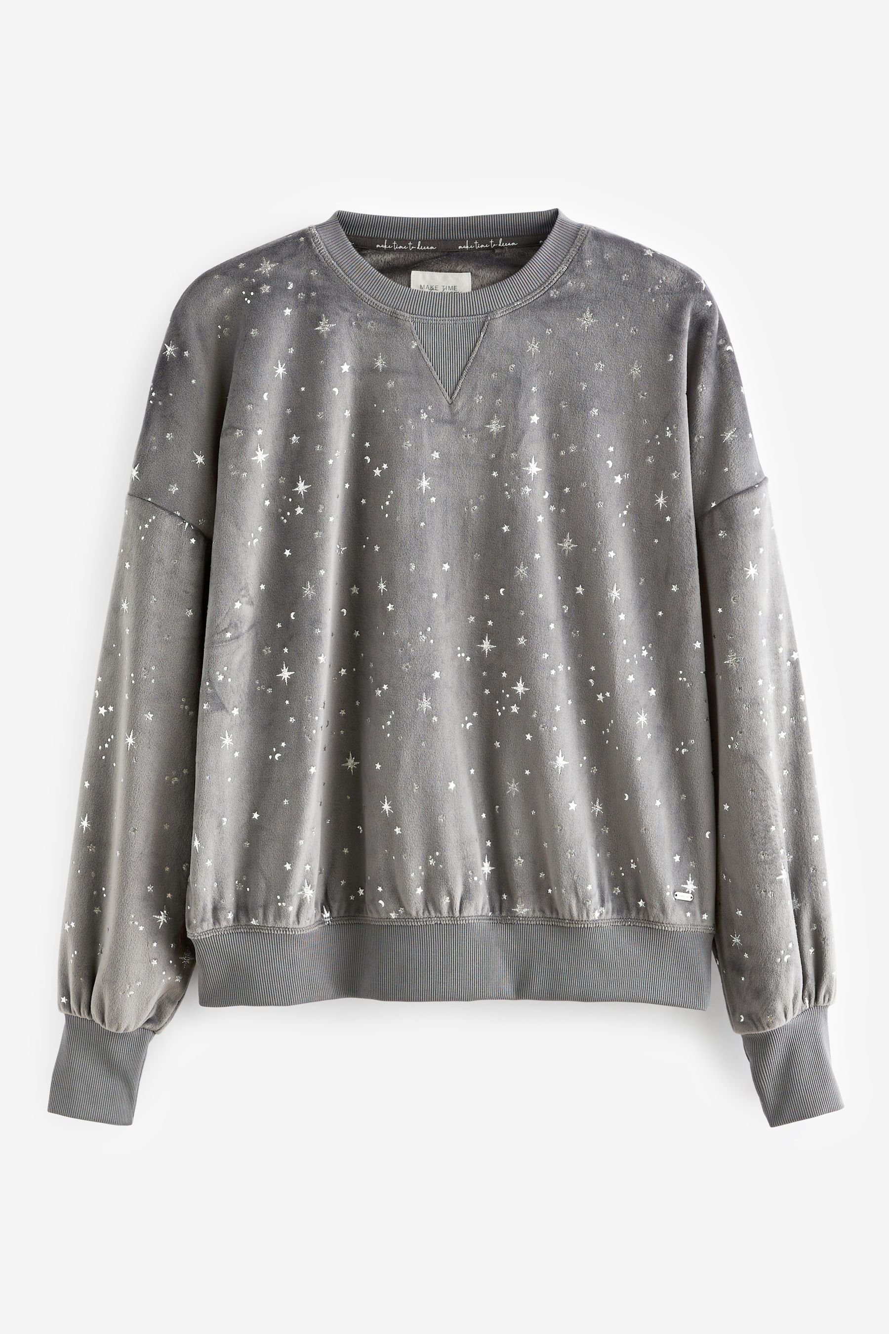 Fleece-Pyjama tlg) Grey Foil (2 Next Langärmeliger Stars Pyjama