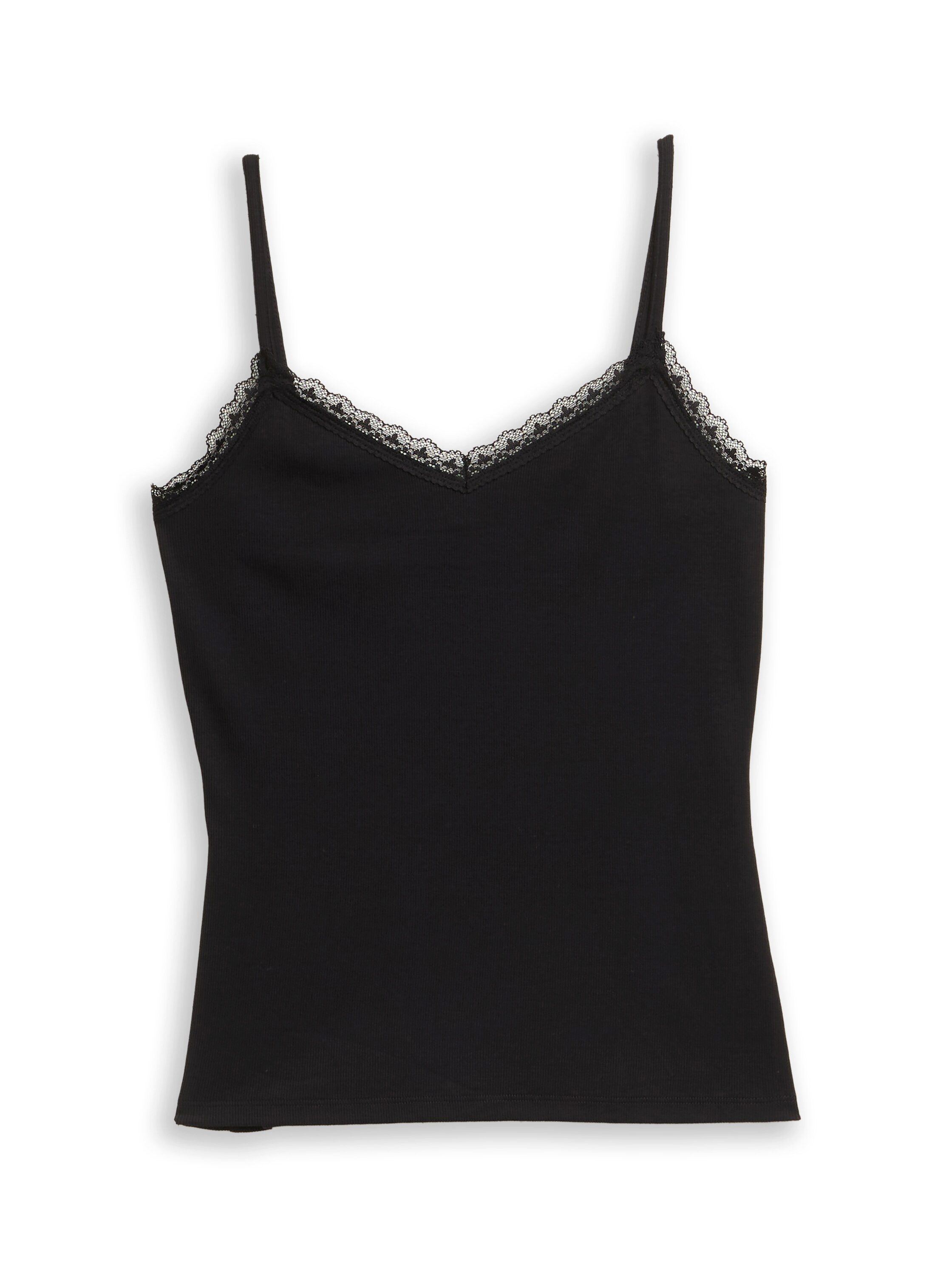 TOM TAILOR Denim Spaghettitop Sommertop mit Spitze – Bild 5 von 5