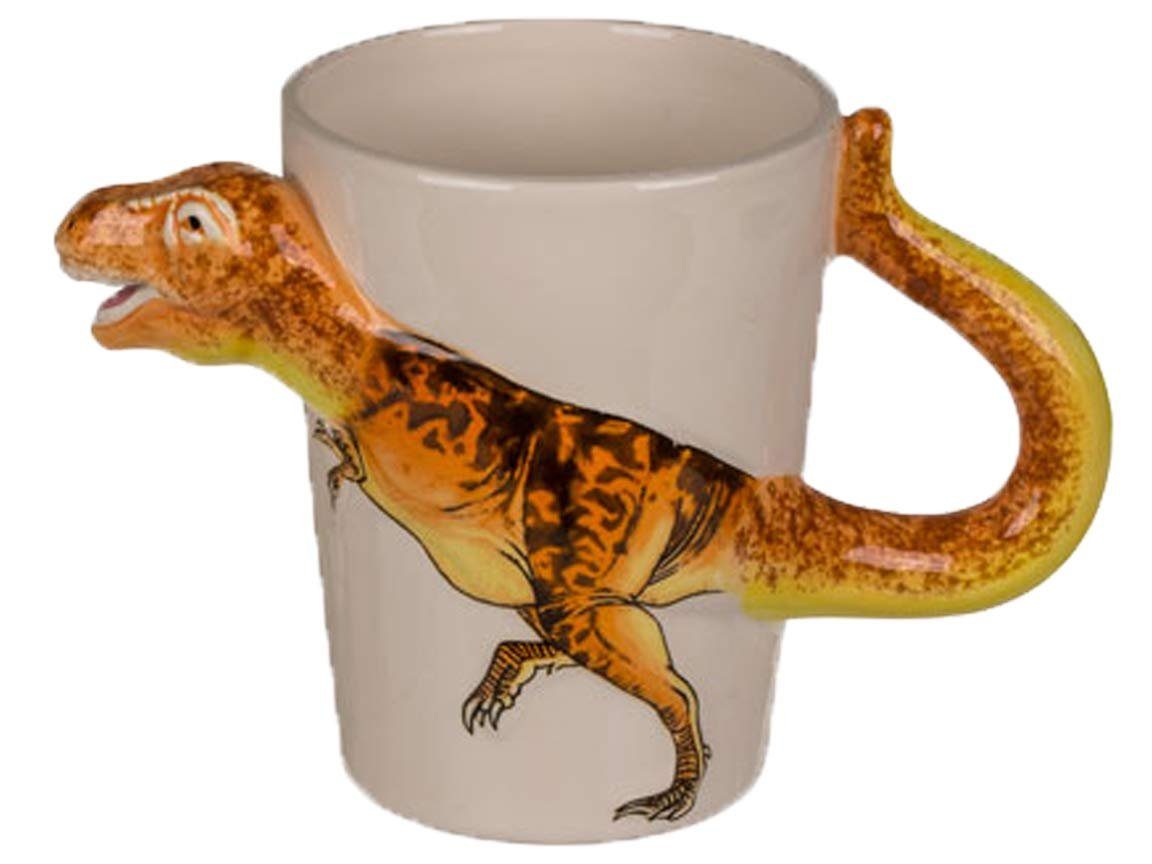 Bada Kinderbecher, Becher Keramik, 250 Optik 3D Optik Dino 3D Tasse Bing Dinosaurier Kindertasse ml ca.