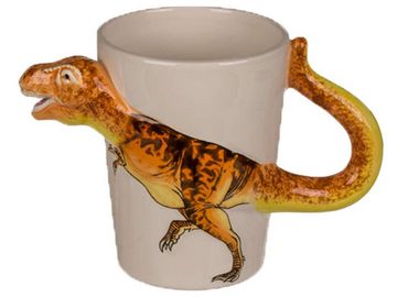Bada Bing Tasse Dino 3D Optik Dinosaurier Kindertasse ca. 250 ml Becher Kinderbecher, Keramik, 2er Set, 3D Optik