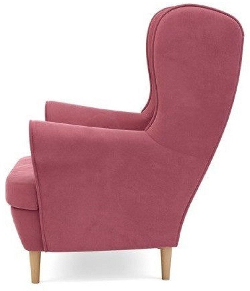 Xlmoebel Ohrensessel Designer Sessel mit hochwertiger Polsterung in zeitlosem Textil (1-St., Sessel), Hergestellt in Europa