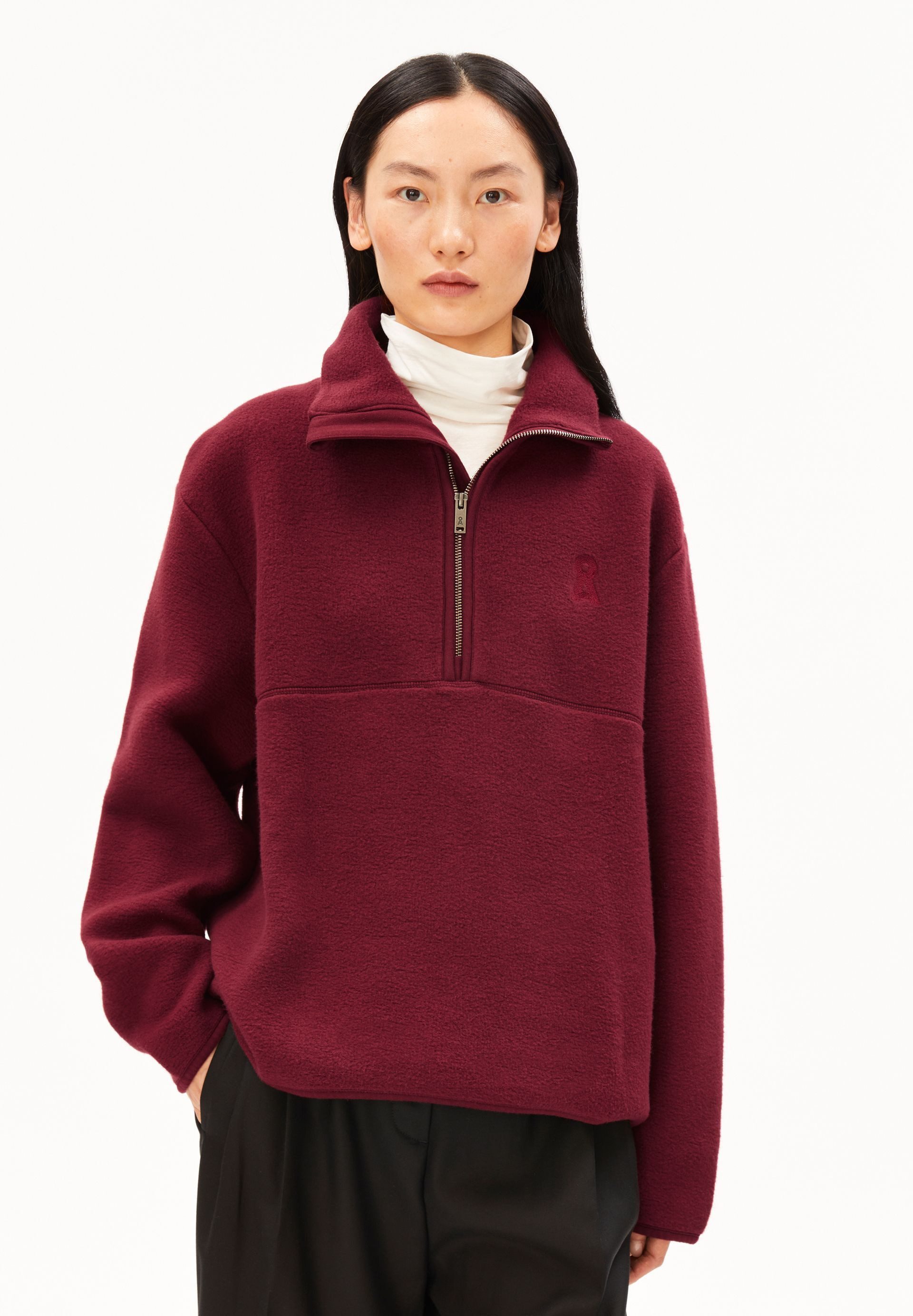 Armedangels Sweatshirt HAARLEENAA Fleece-Sweatshirt aus Bio-Baumwolle Oversized Fit