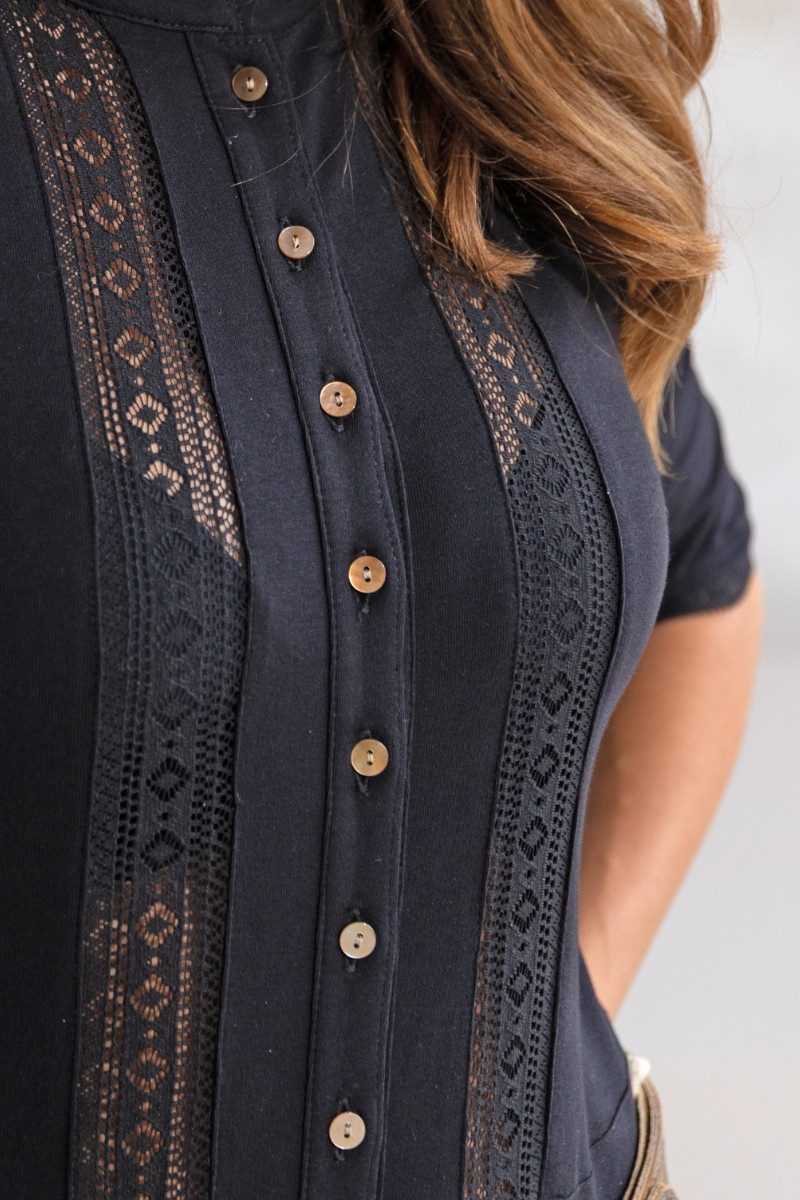 Orbis Textil GmbH & Co. KG Blusenbody Blusenbody - Donna - schwarz – Bild 2 von 4