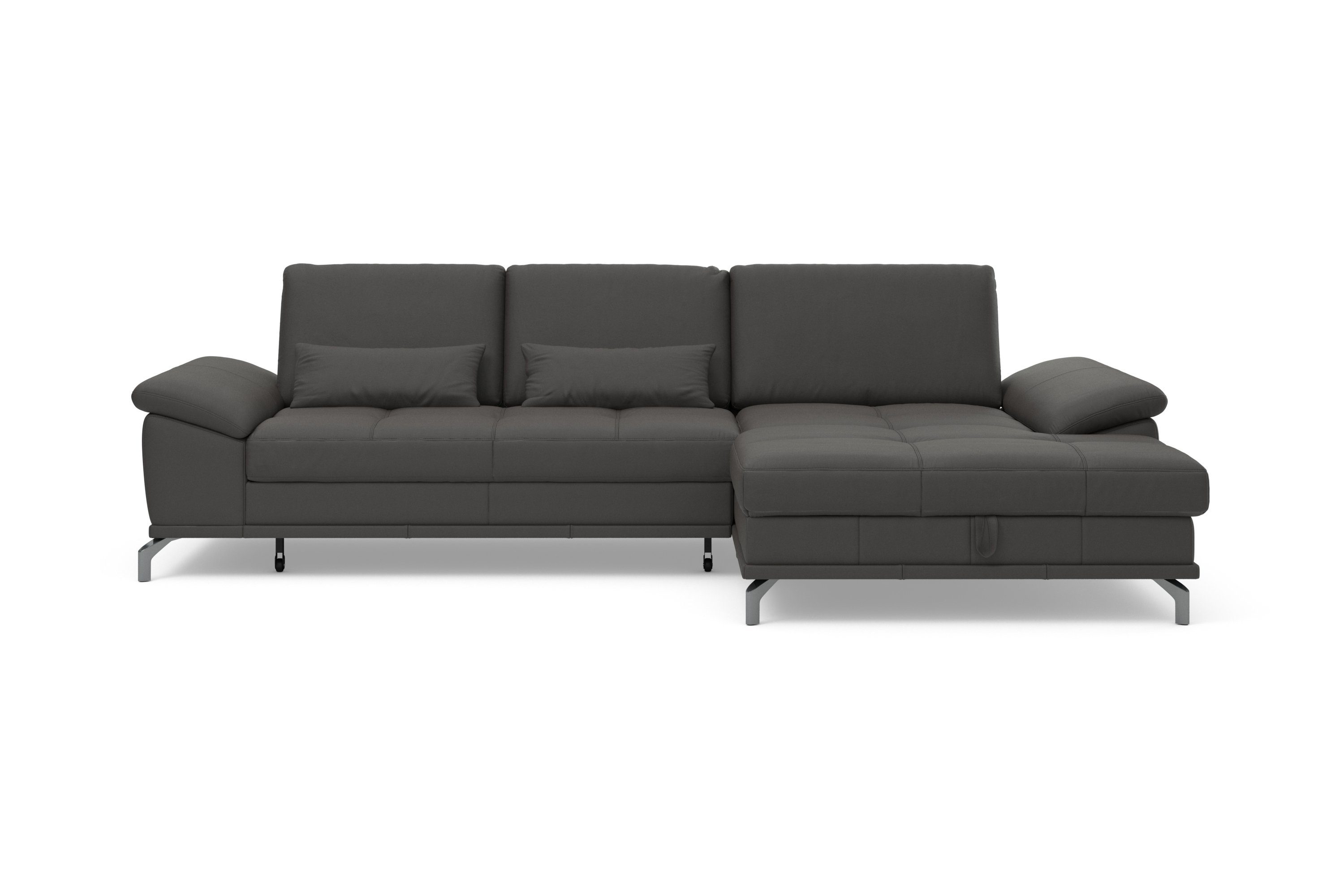 OTTO home Ecksofa Costello L-Form, B: 301 cm mit Sitztiefen-, Armteilverstellung &, 3 Nierenkissen, optional Bettfunktion & Bettkasten