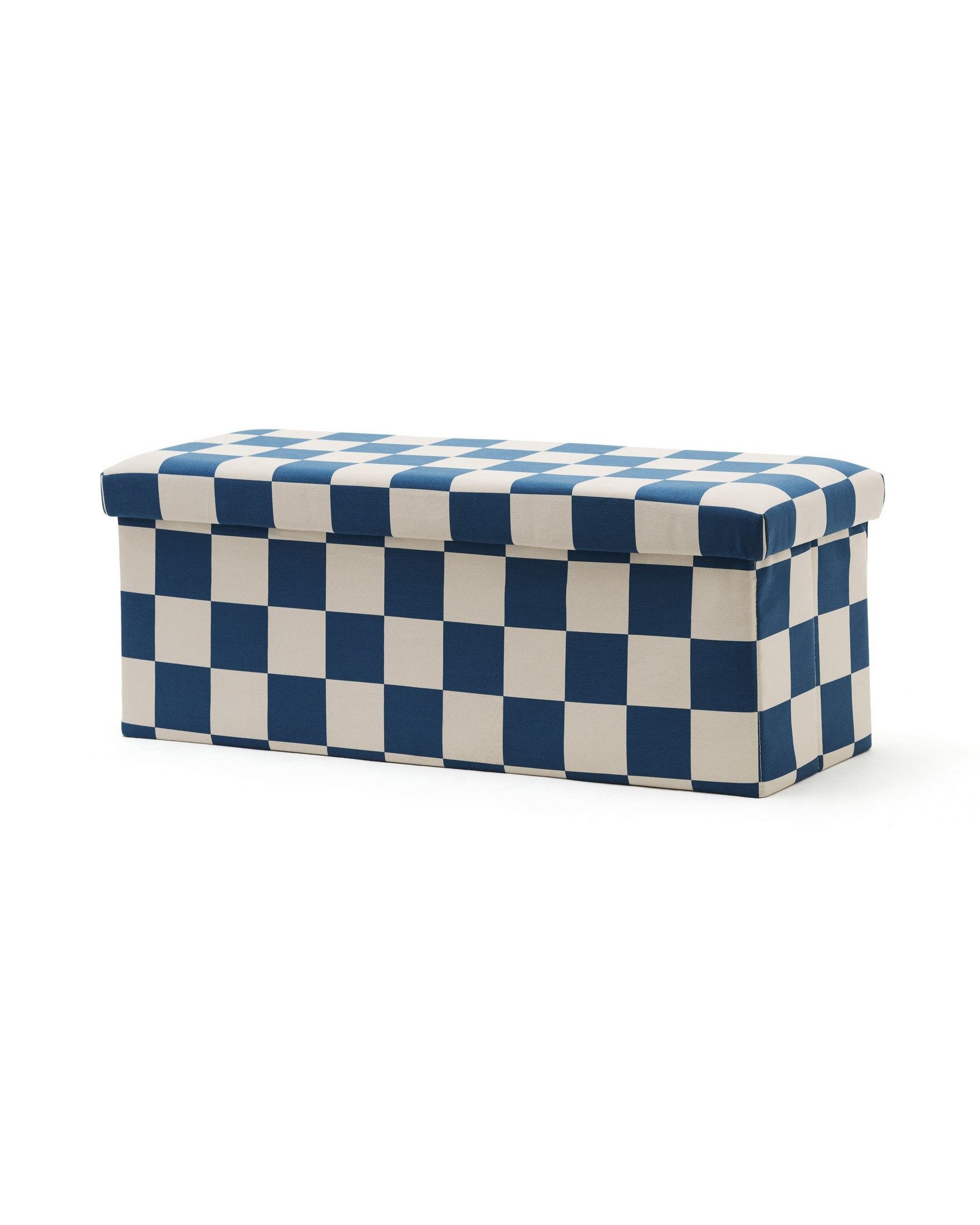 Kids Concept Sitzbank Kids Concept - Sitzbank mit Stauraum Karo blau - 30x31x80 cm (1-St)