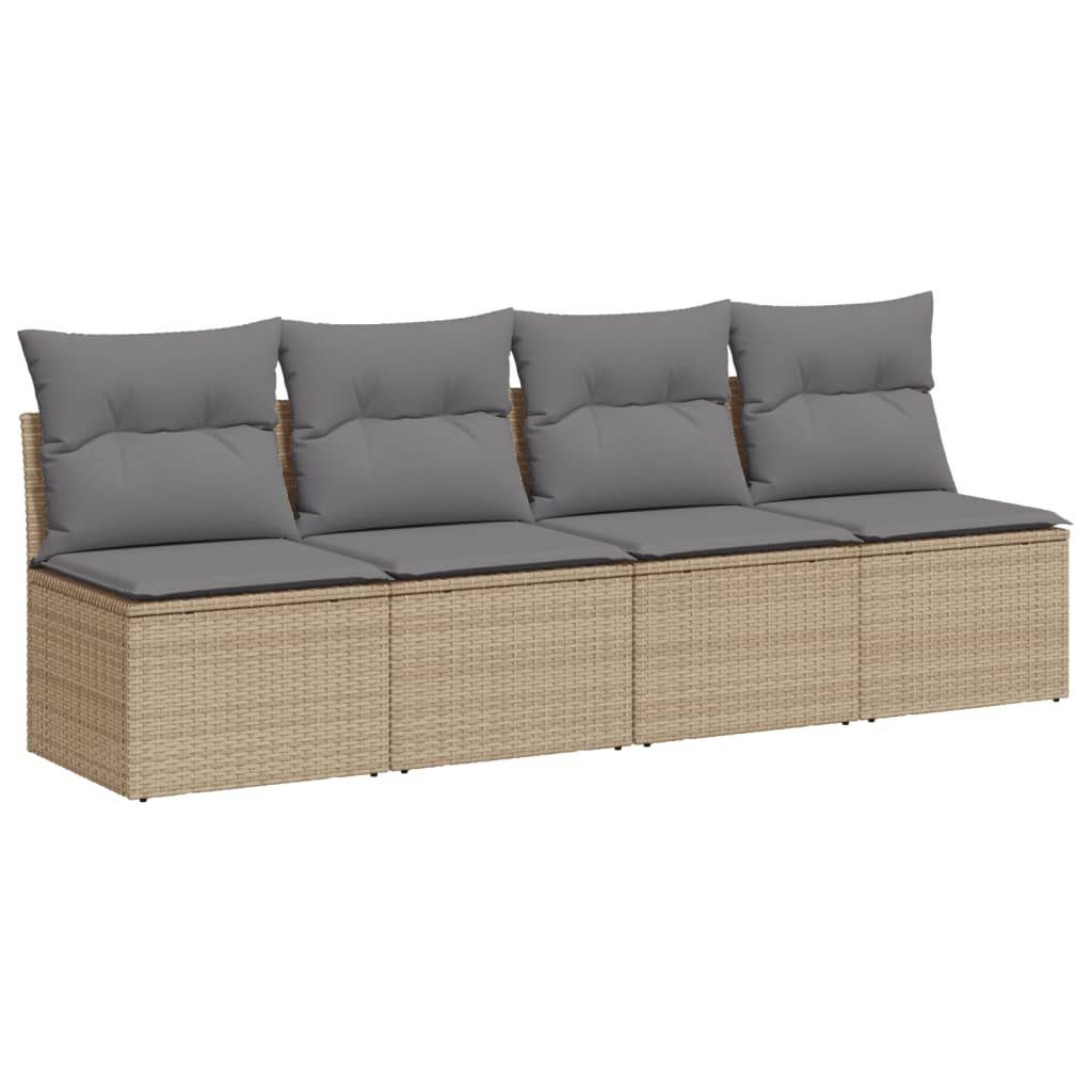 vidaXL Loungesofa Gartensofa mit Kissen 4-Sitzer günstig online kaufen