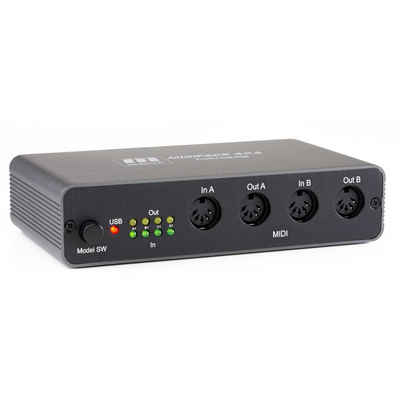 Miditech Digitales Aufnahmegerät (MIDIFACE 4x4 thru/merge 4 IN + 4 OUT + stand alone - MIDI Interface)