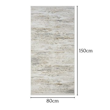 Teppich MY-RUG Amalie, Kurzflor-Teppich 150x80cm, Wohnando, rechteckig, Höhe: 12 mm, weich, gemütlich, mit schönem Muster, flachgewebt